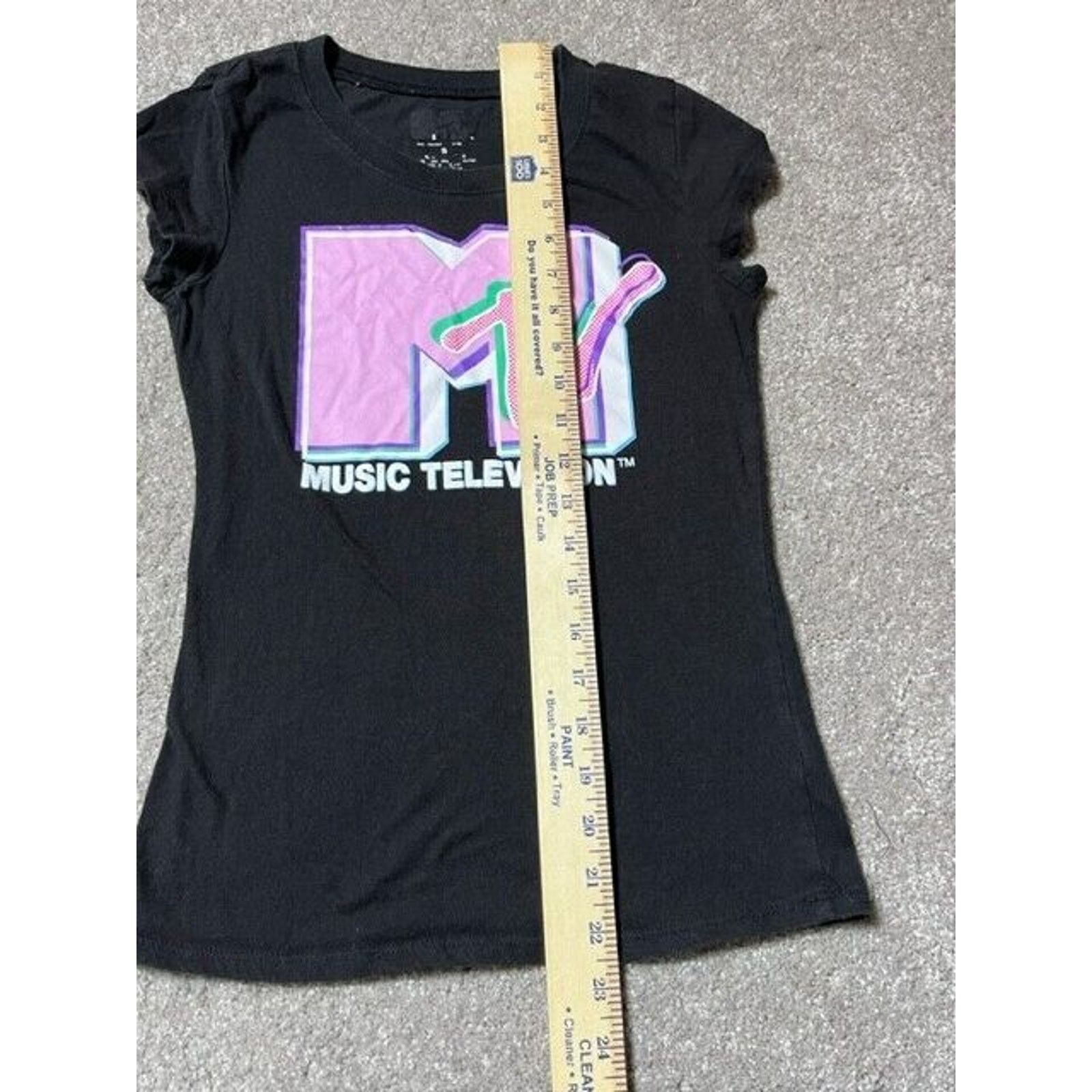 Mtv MTV Television Womens S Black Music Classic Shirt Size S / US 4 / IT 40 - 4 Thumbnail