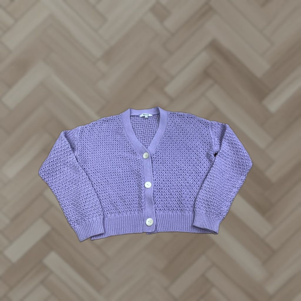 Madewell Madewell Knit Cardigan Womens S Purple Long Sleeve Casual V-Neck Knit Sweater Cardigan Fall Winter Spring Women Mens Girls Size S / US 4 / IT 40 - 1 Thumbnail