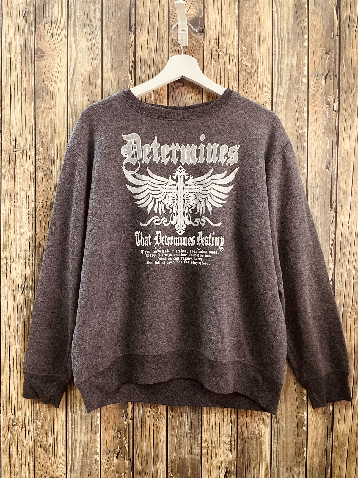 Vintage Determines Cross Vintage Crewneck Sweatshirt Size US L / EU 52-54 / 3 - 1 Thumbnail