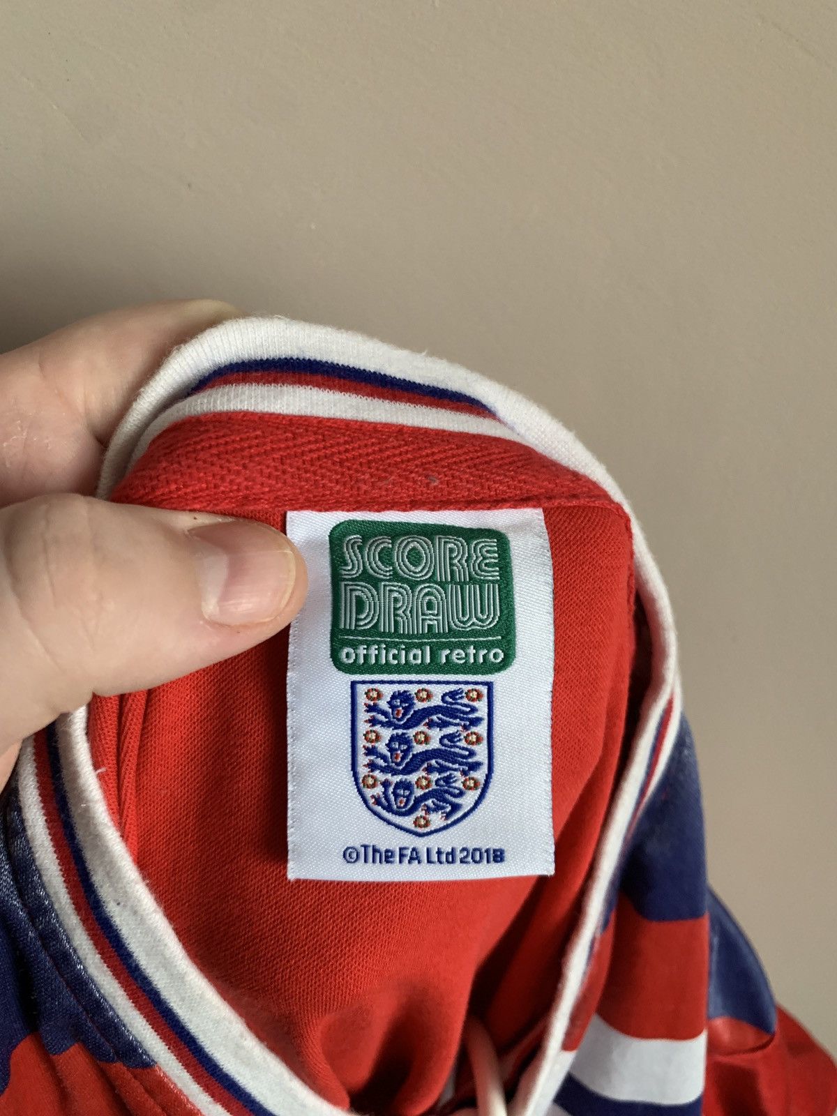 Vintage England 1983 vintage score draw soccer jersey football Size US S / EU 44-46 / 1 - 9 Thumbnail