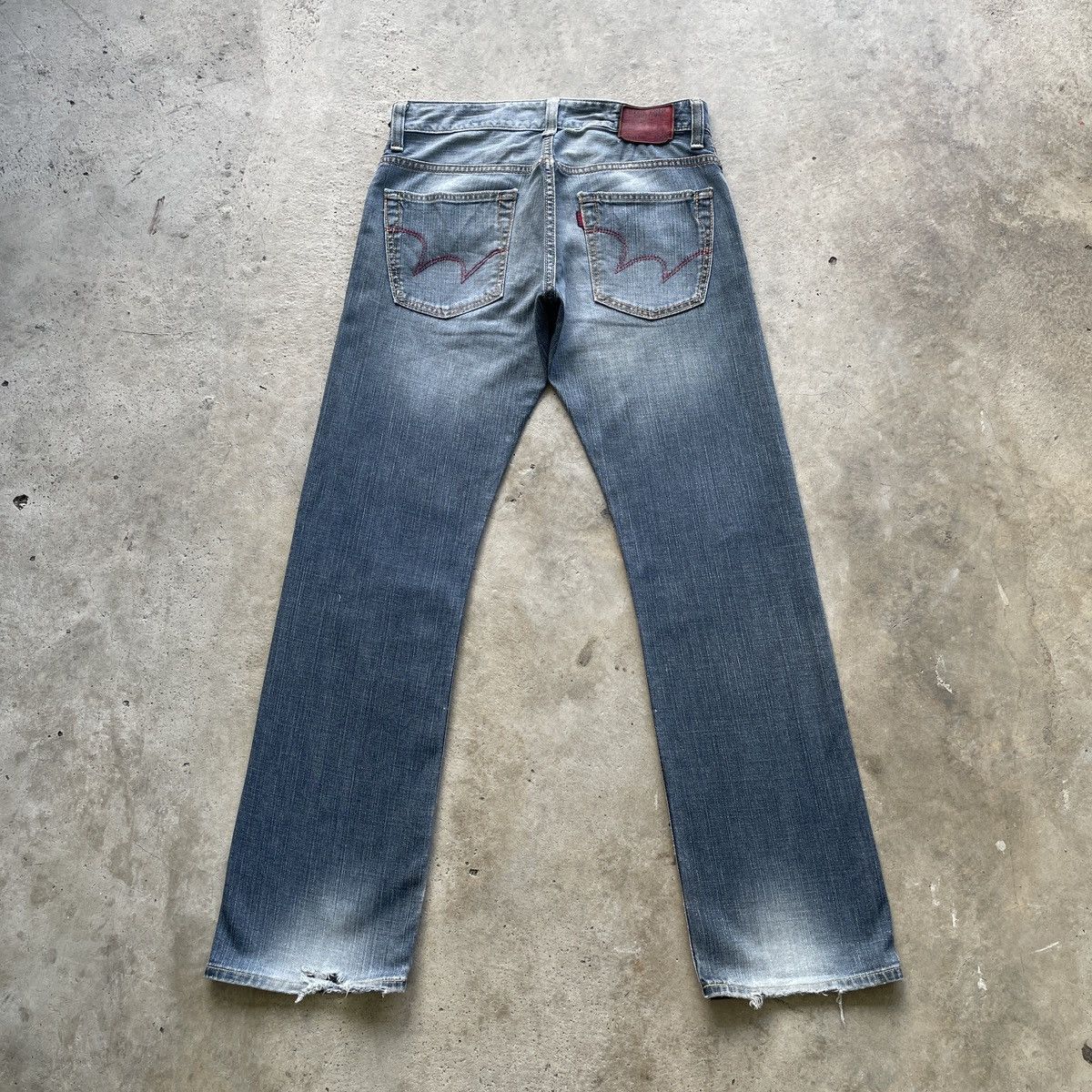Edwin Vintage Edwin 503 Faded Denim Distressed Jeans Pants W32 Size US 32 / EU 48 - 1 Thumbnail