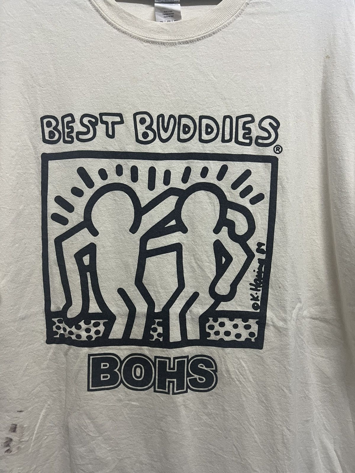 Keith Haring × Vintage Vintage Keith Haring Best Buddies Pop Art Tee Size US XXL / EU 58 / 5 - 2 Thumbnail