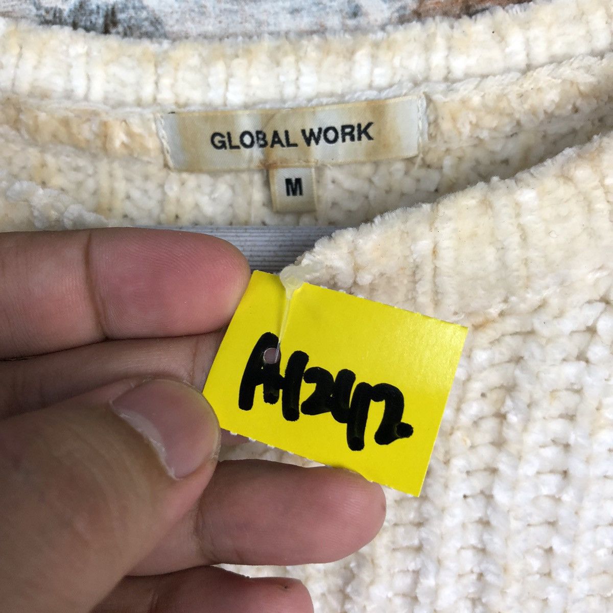 Global Work × Homespun Knitwear Global Work thrashed vintage Knitwear #A1242 Size S / US 4 / IT 40 - 10 Thumbnail