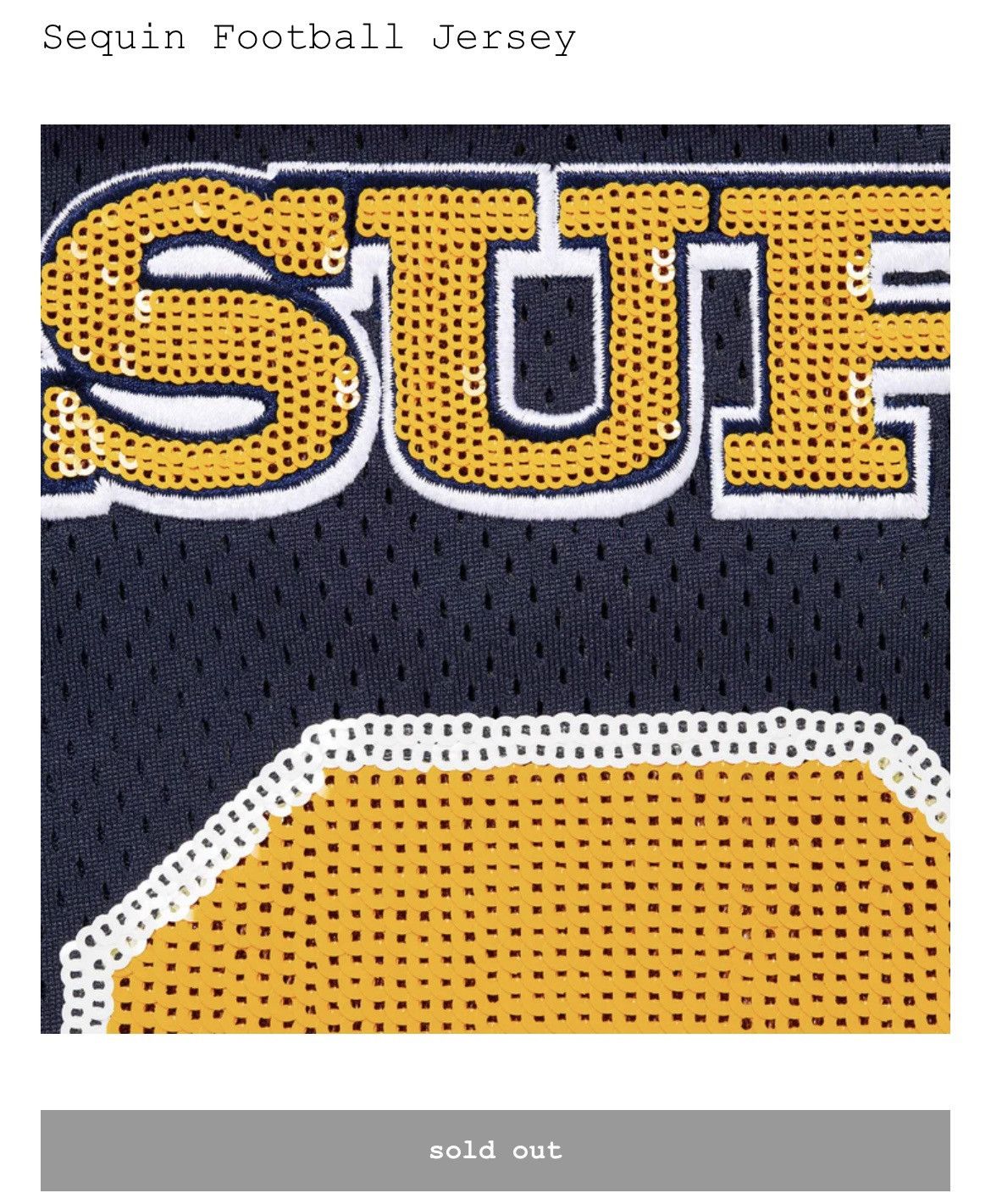 Supreme Size Small Supreme Sequin Football Jersey Navy Size US S / EU 44-46 / 1 - 3 Thumbnail