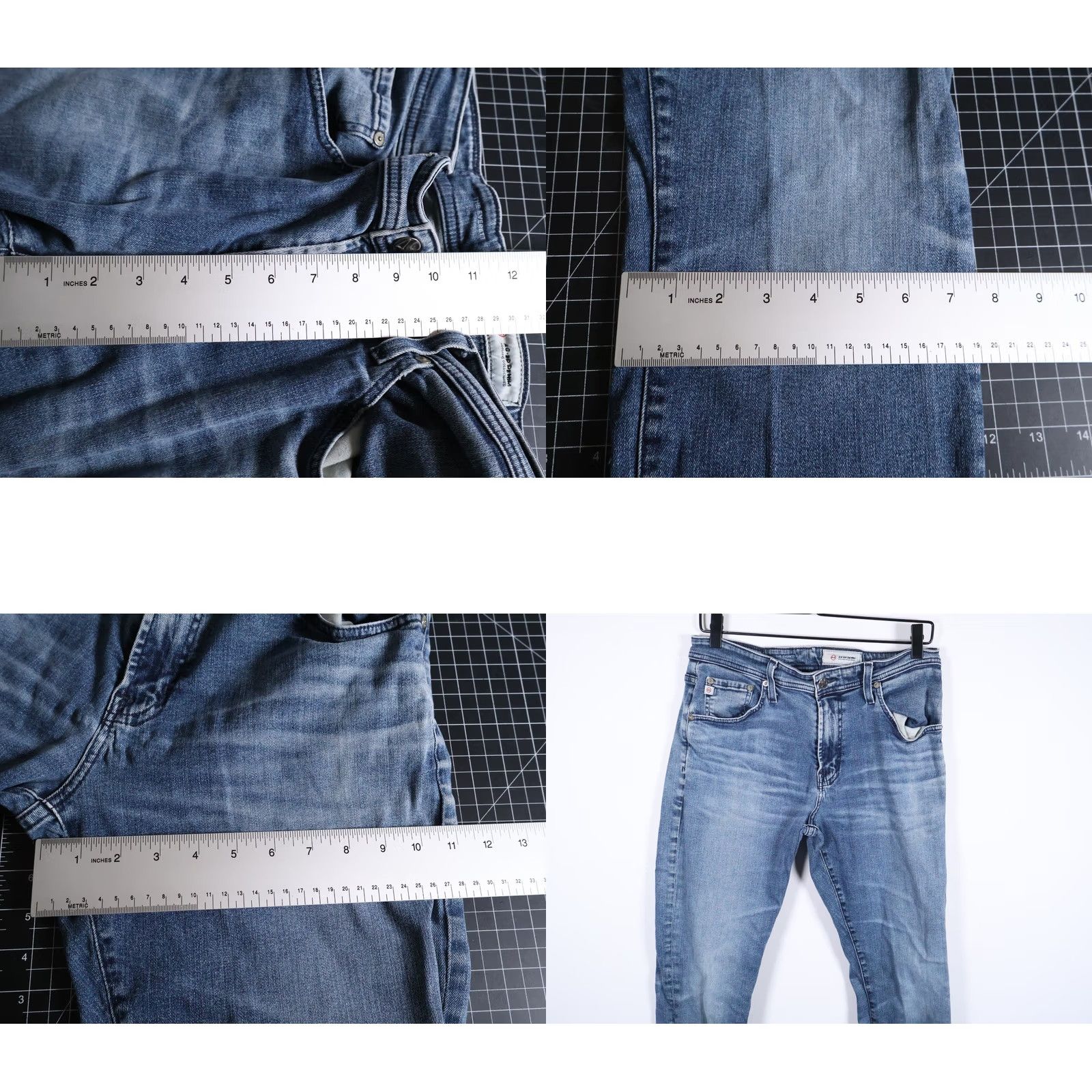 Vintage AG Adriano Goldschmied Everett Jeans Men's 30 Slim Straight Blue (31R Tag) Size US 30 / EU 46 - 8 Thumbnail