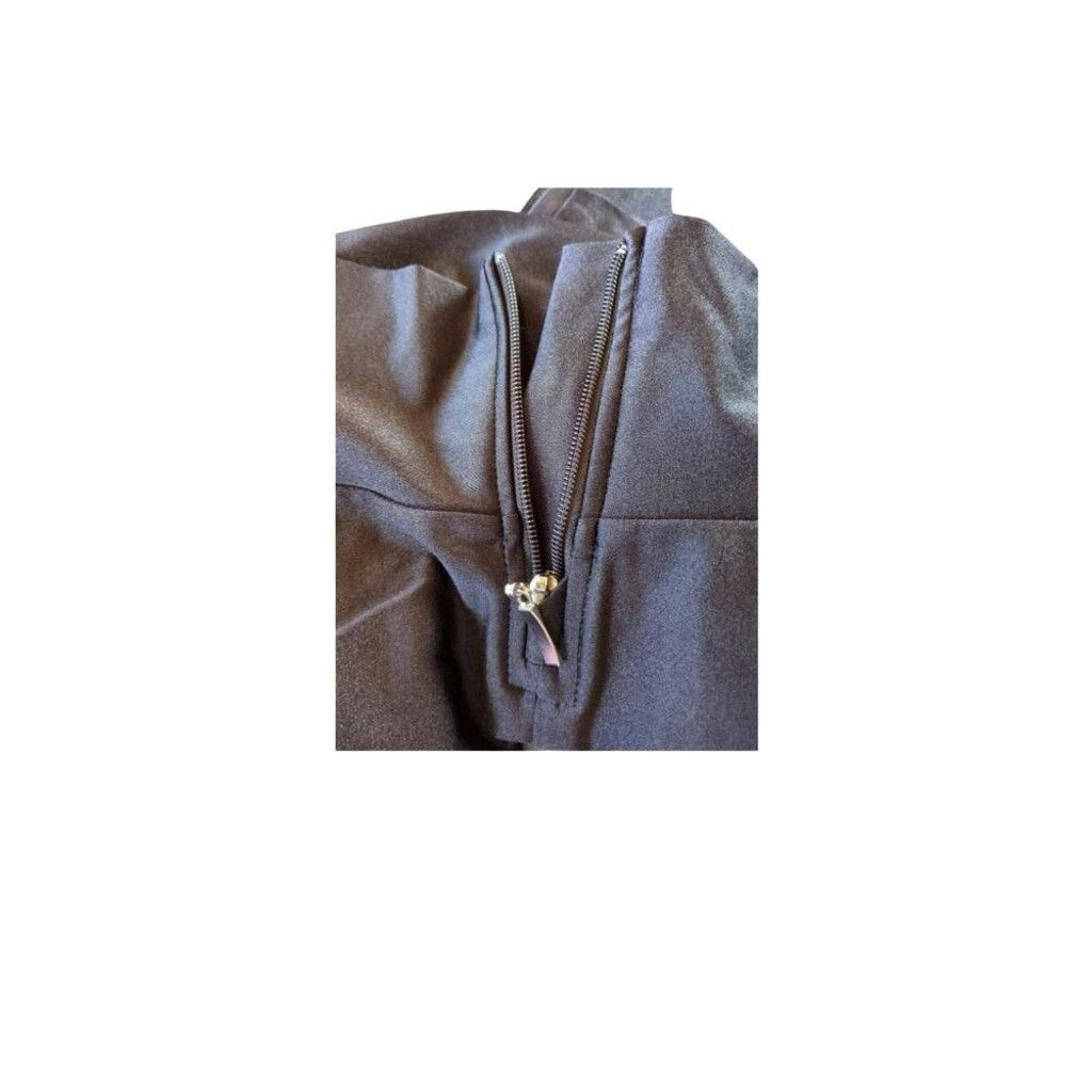 Other Classic Black Leggings with Front Zipper Compression s Large Size 29" - 4 Thumbnail