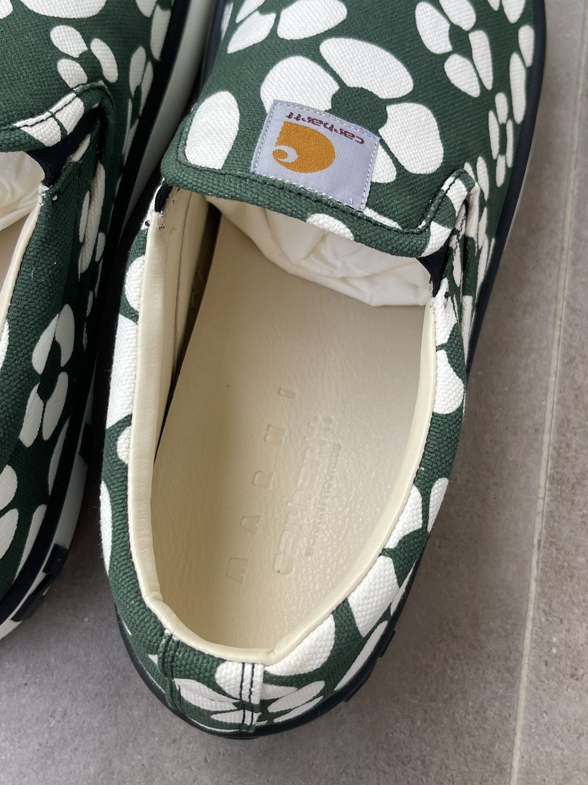 Carhartt Wip × Marni !DS! SS22 Marni X Carhartt Floral Print Green Slip Ons Size US 12 / EU 45 - 15 Thumbnail