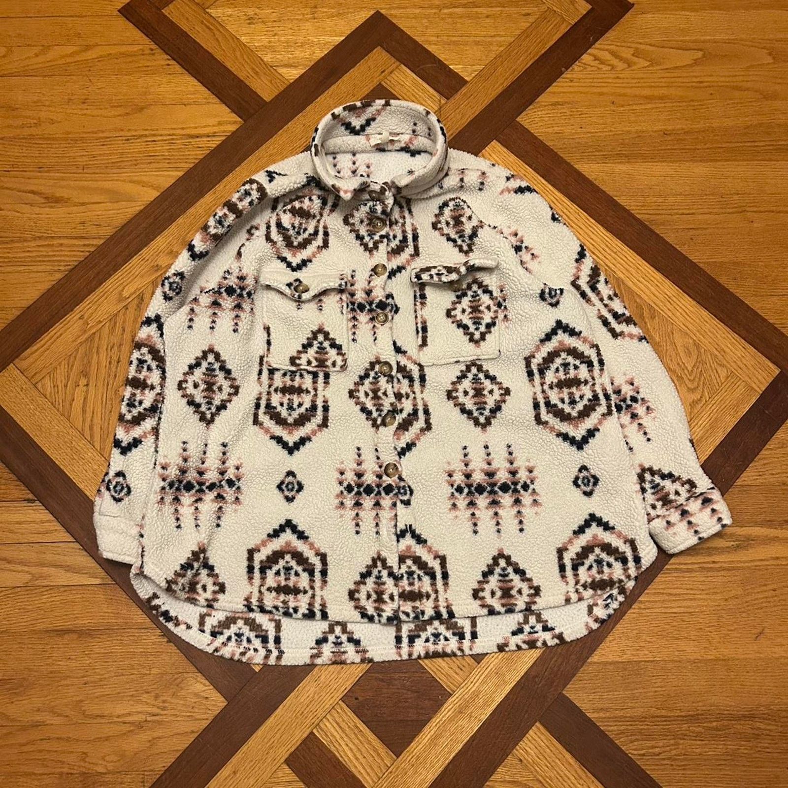 Other (2XL) Como Blu Aztec Print Sherpa Pullover Size XXL / US 16-18 / IT 52-54 - 2 Thumbnail