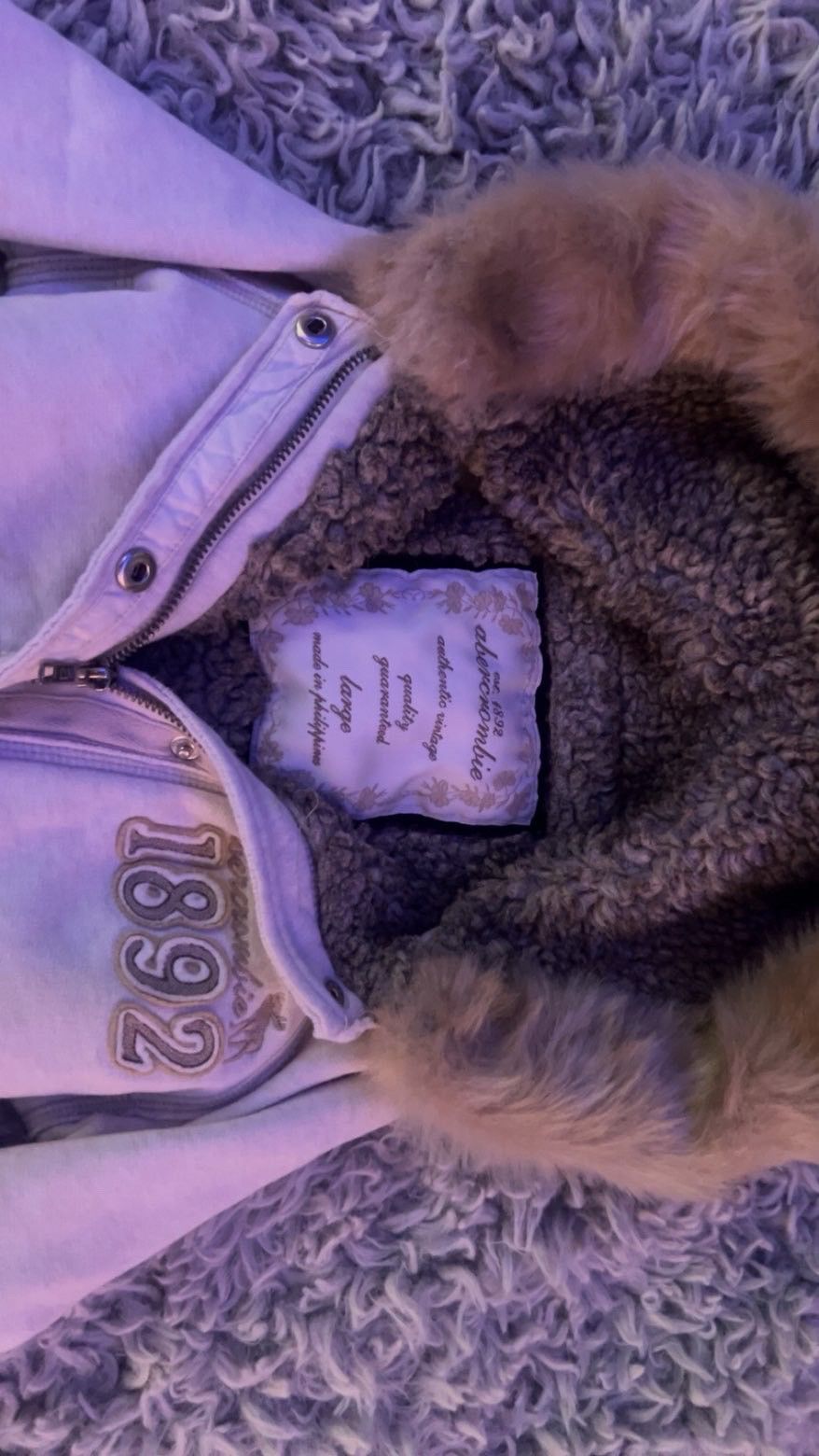 Abercrombie & Fitch vintage Abercrombie fur hood zip up Size XXS / US 00 / IT 34 - 2 Thumbnail