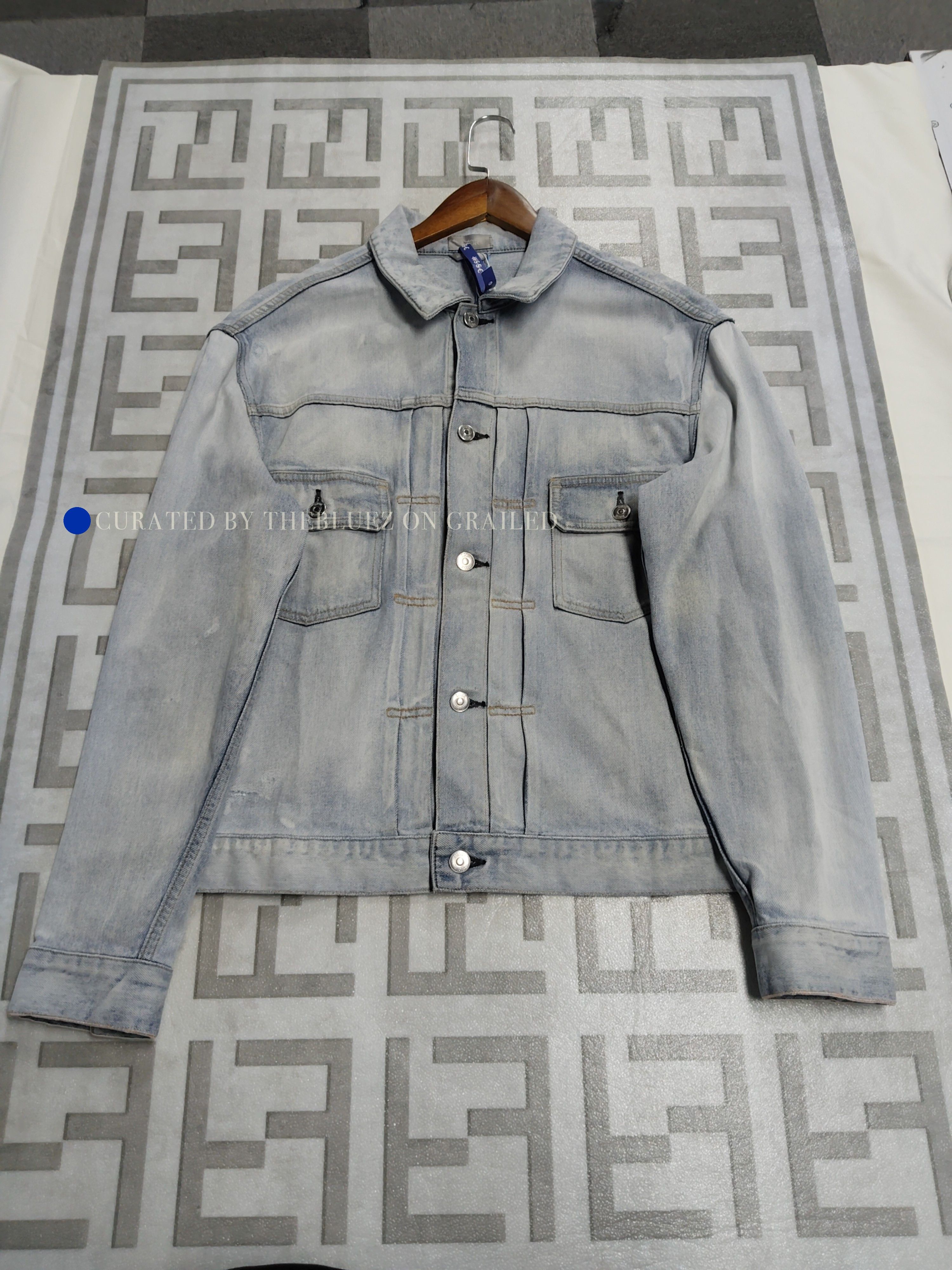 Dior Unique Blue Denim Jacket with Artistic Flair Size US M / EU 48-50 / 2 - 1 Thumbnail