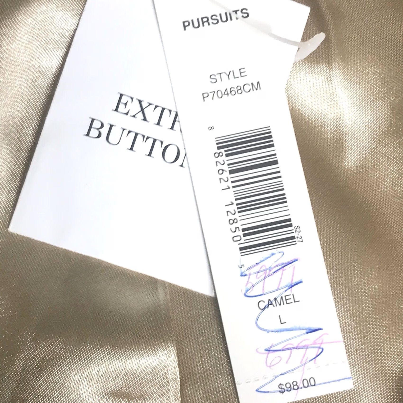 Camel Pursuits Ltd Women Camel Brown Leather Button-Up Career Blazer Jacket L Size L / US 10 / IT 46 - 4 Thumbnail