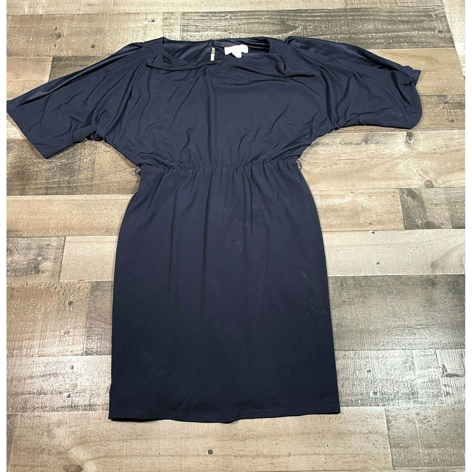 Jessica Simpson Jessica Simpson Dress Womens S Small Blue Mini Round Neck Short Dolman Sleeves Size 28" / US 6 / IT 42 - 2 Thumbnail