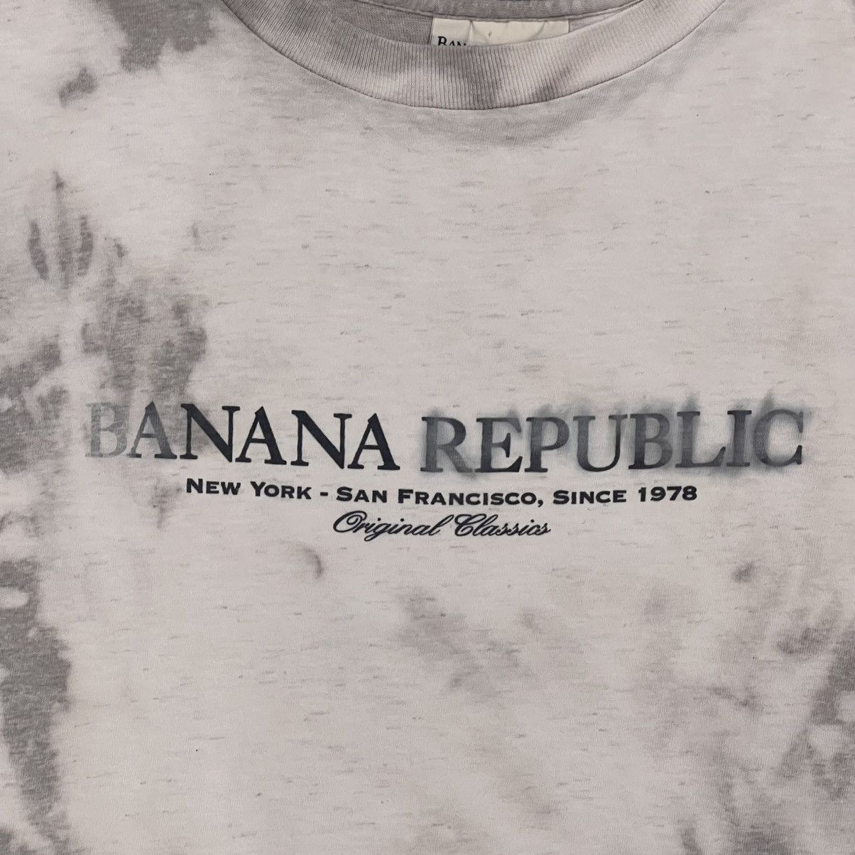 Banana Republic Vintage Banana Republic Large Gray Tie Dye T Shirt Size US L / EU 52-54 / 3 - 2 Thumbnail