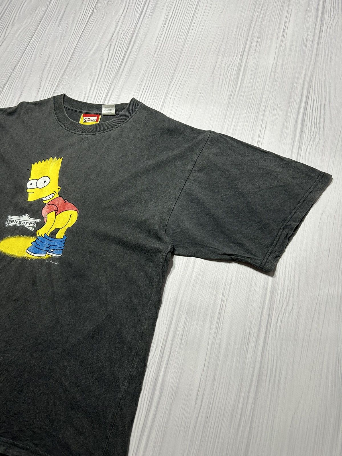 Vintage Rare Vintage The Simpsons Bart Censored T-Shirt Size US L / EU 52-54 / 3 - 4 Thumbnail