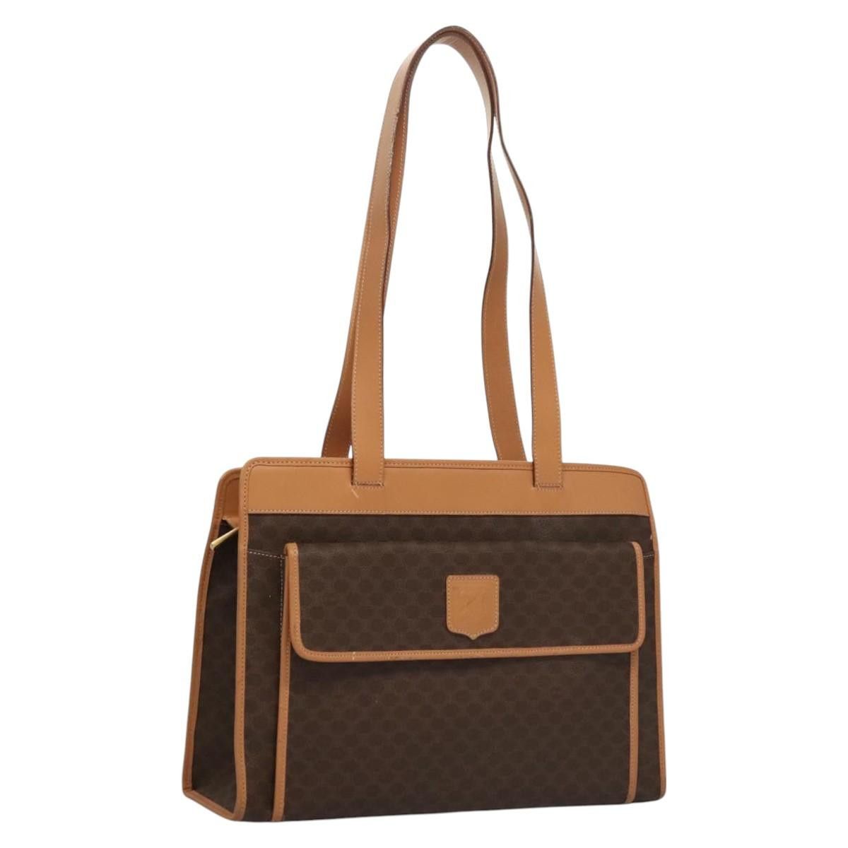 Celine CELINE Macadam Canvas Shoulder Bag Pvc Leather Brown Gold Size ONE SIZE - 1 Thumbnail