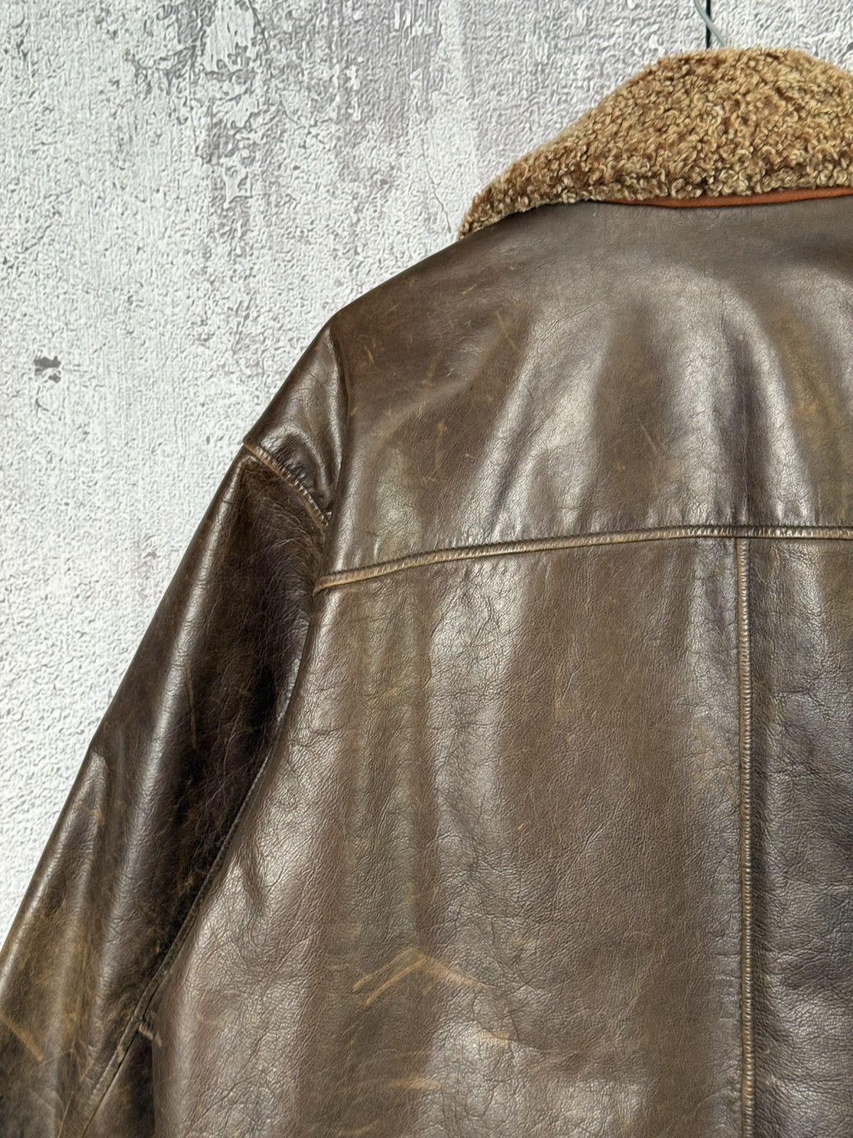 Timberland Vintage Timberland Leather Jacket Brown Shearling Collar Size US M / EU 48-50 / 2 - 14 Thumbnail