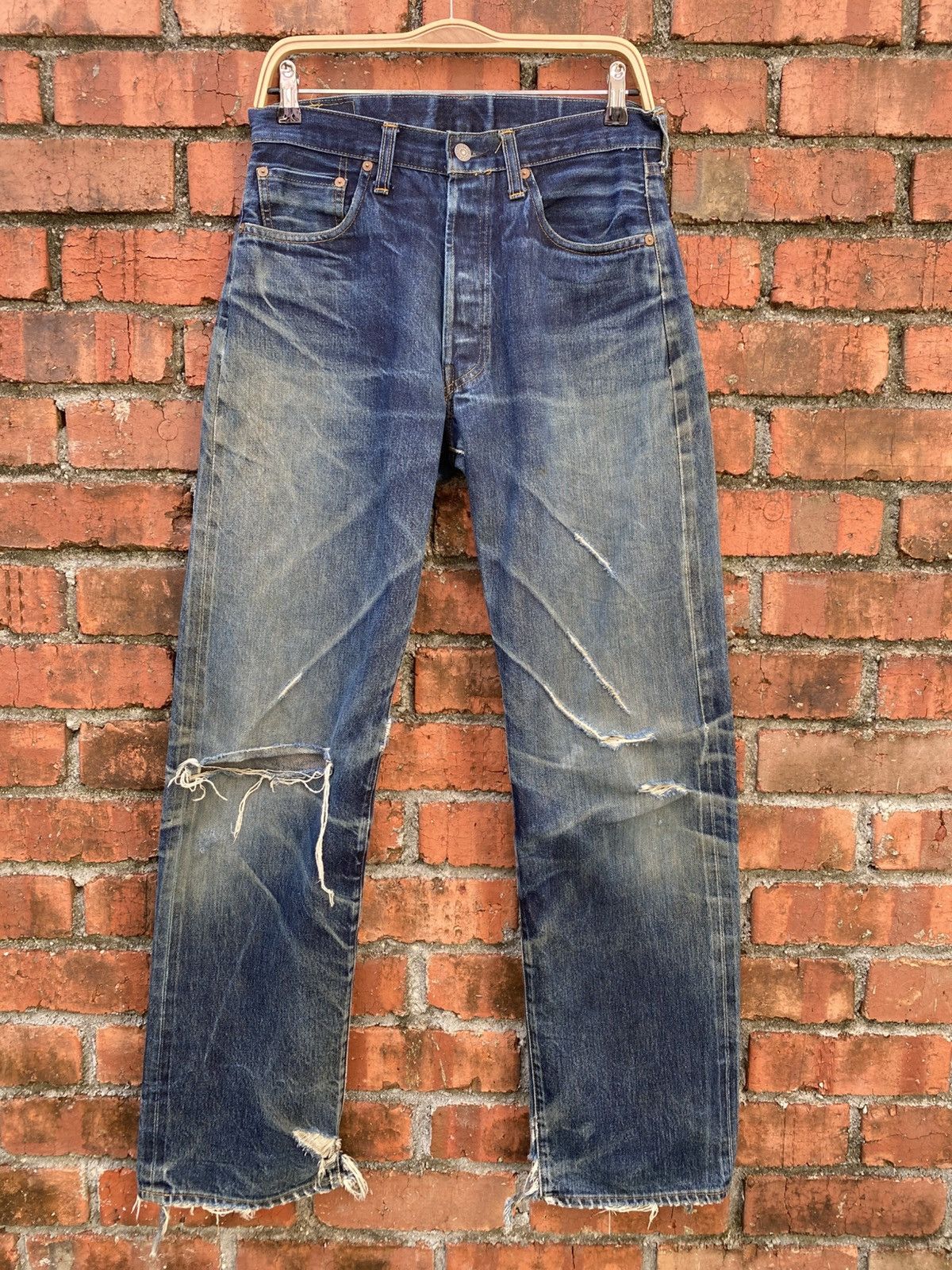 Levi's Vintage Clothing W31x32.5 Vintage levi's 501xx redline distressed made in USA Size US 31 - 1 Thumbnail