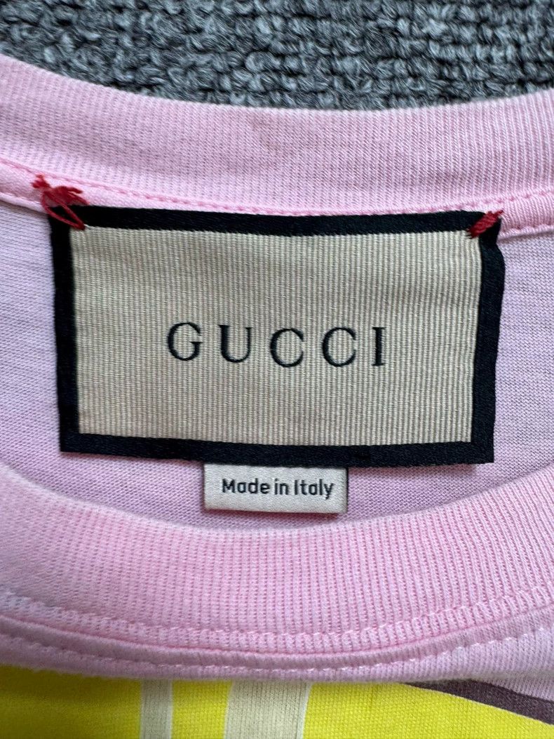 Gucci Gucci Pink banana cat letter logo short-sleeved T-shirt Size XXS / US 00 / IT 34 - 4 Thumbnail