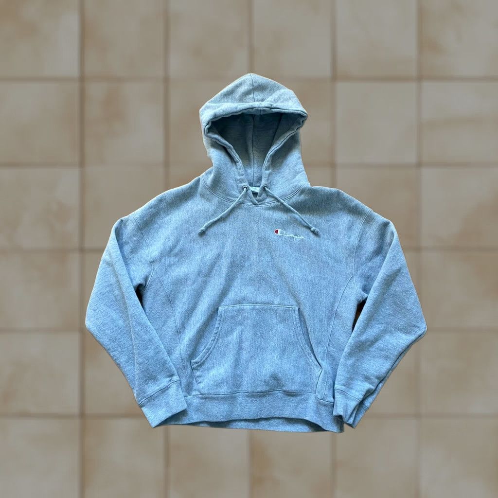 Champion Champion Reverse Weave Hoodie Men’s M Gray Long Sleeve Pullover Spellout Size US XL / EU 56 / 4 - 1 Thumbnail