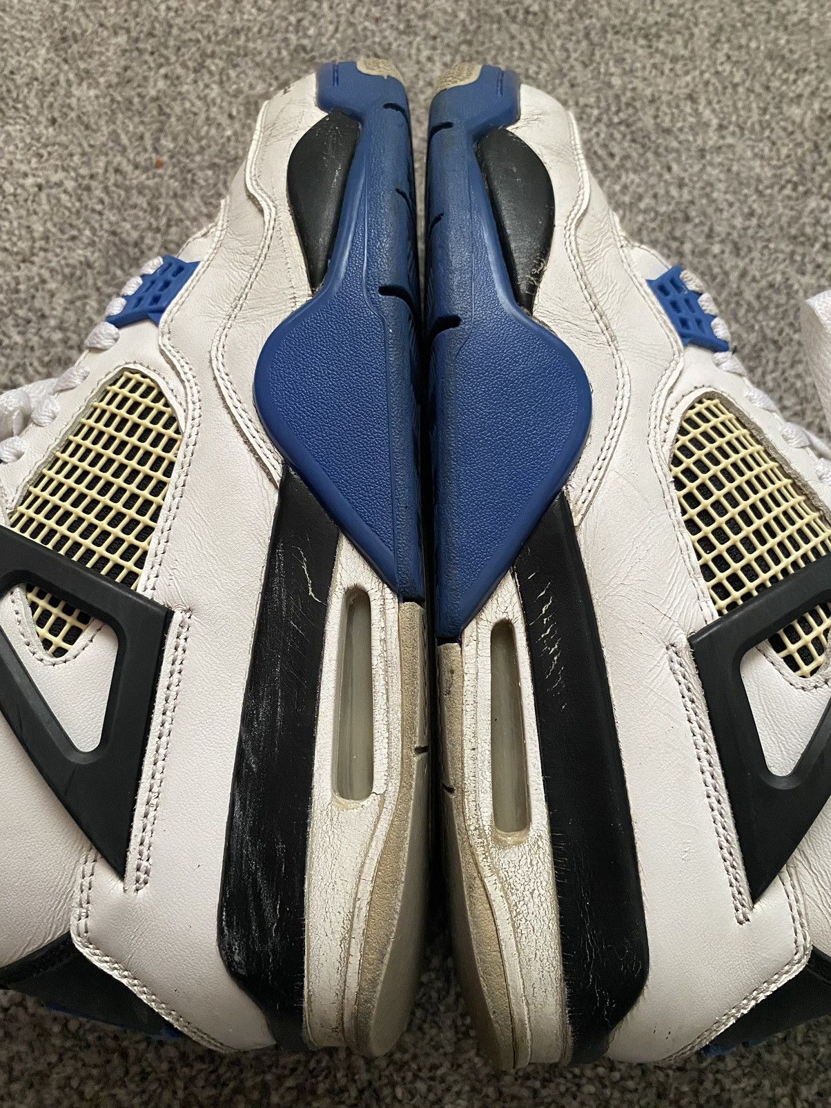 Jordan Brand Air Jordan Retro 4 Motorsport White Blue OG 2017 Size US 9.5 / EU 42-43 - 9 Thumbnail