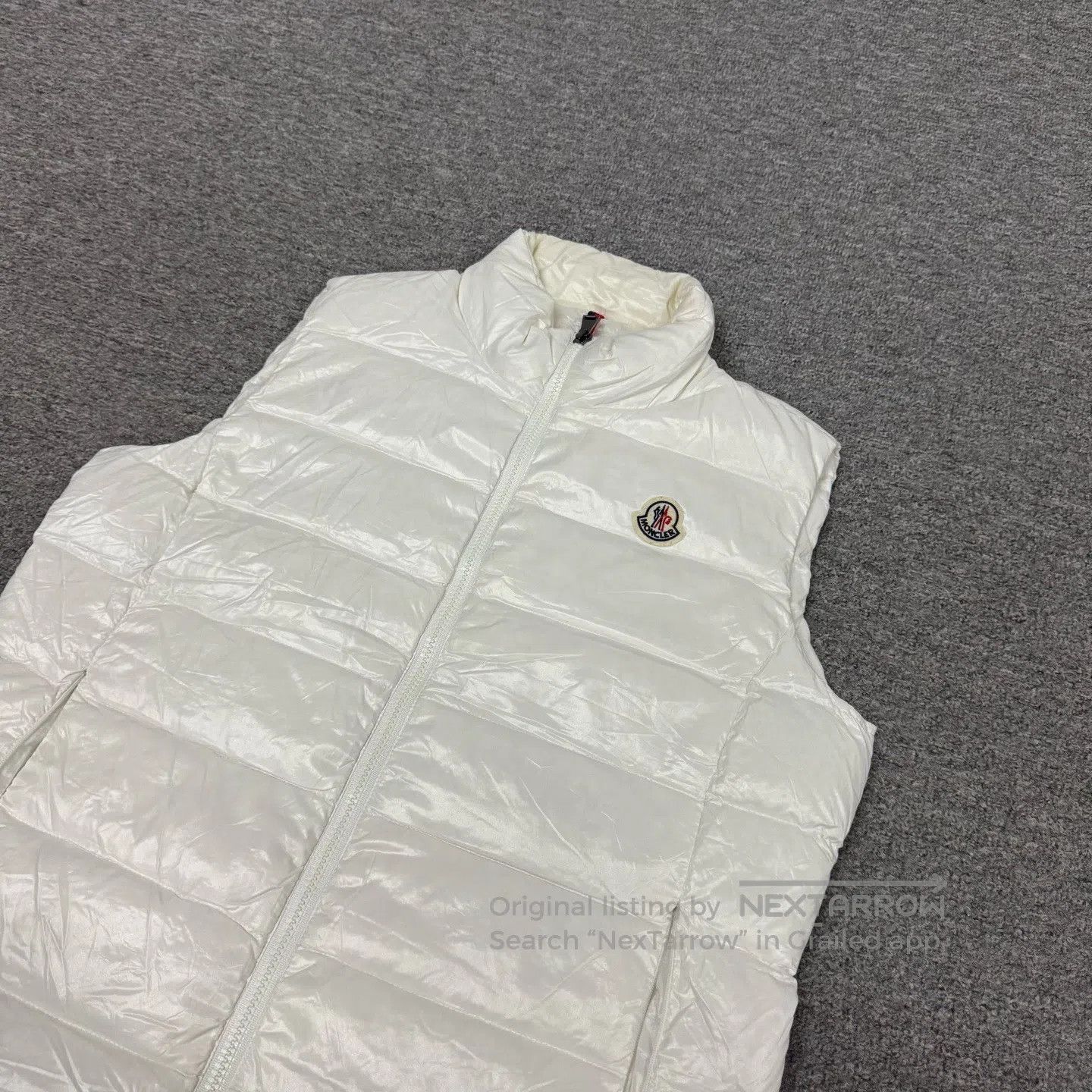 Moncler Moncler size 4 Ghany White Standing-Collar Down Jacket| Size XL / US 12-14 / IT 48-50 - 3 Thumbnail