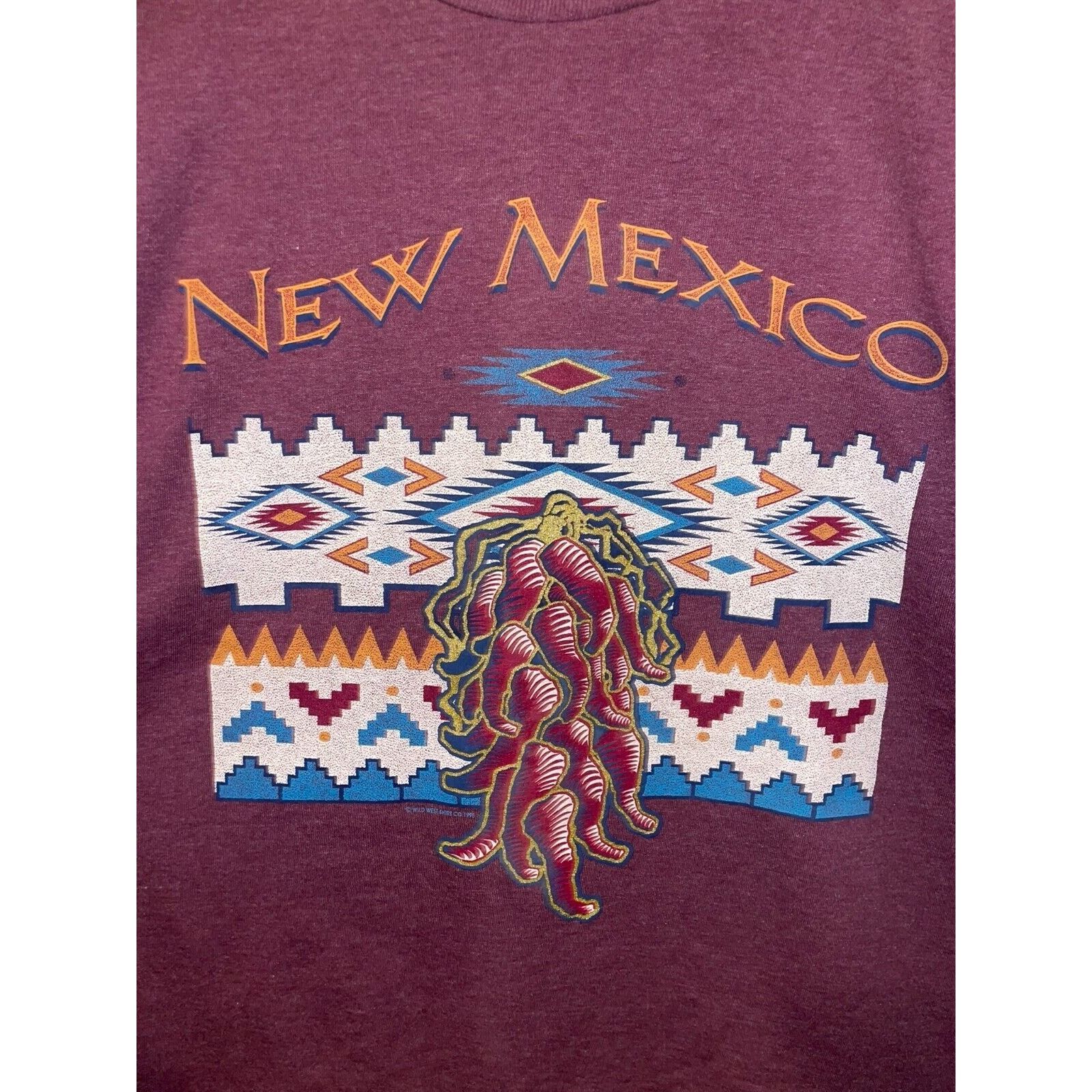 Vintage Vintage New Mexico Shirt Chili Pepper Indian Tee VTG 90s L Size US L / EU 52-54 / 3 - 2 Thumbnail