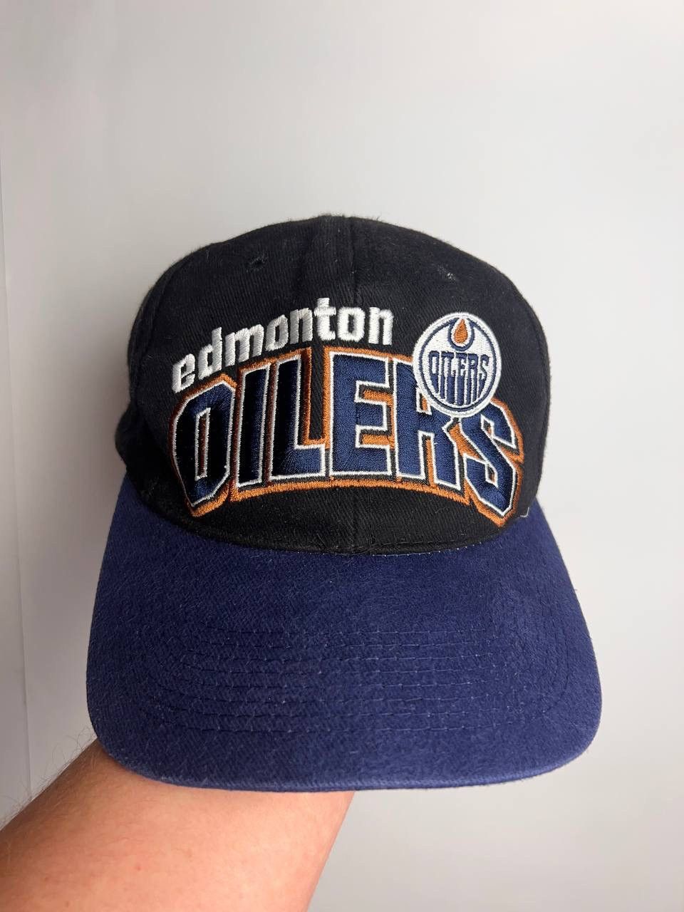 NHL × Vintage Vintage 90’s Starters Edmonton Oilers Hat Navy Size ONE SIZE - 1 Thumbnail