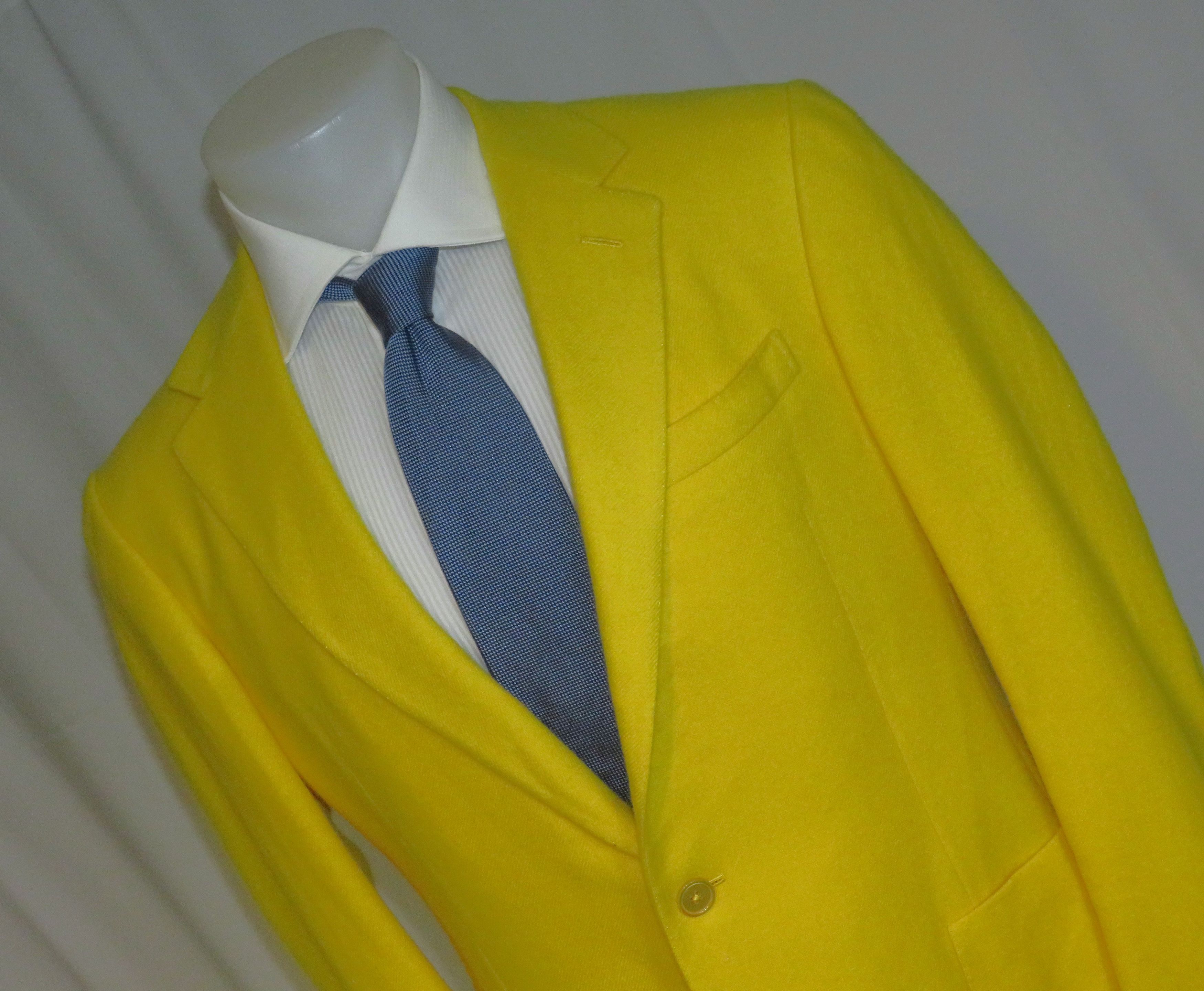 Ralph Lauren Purple Label Handmade Yellow Brushed Cashmere Blazer 40R NWT $5495 Size 40R - 3 Thumbnail