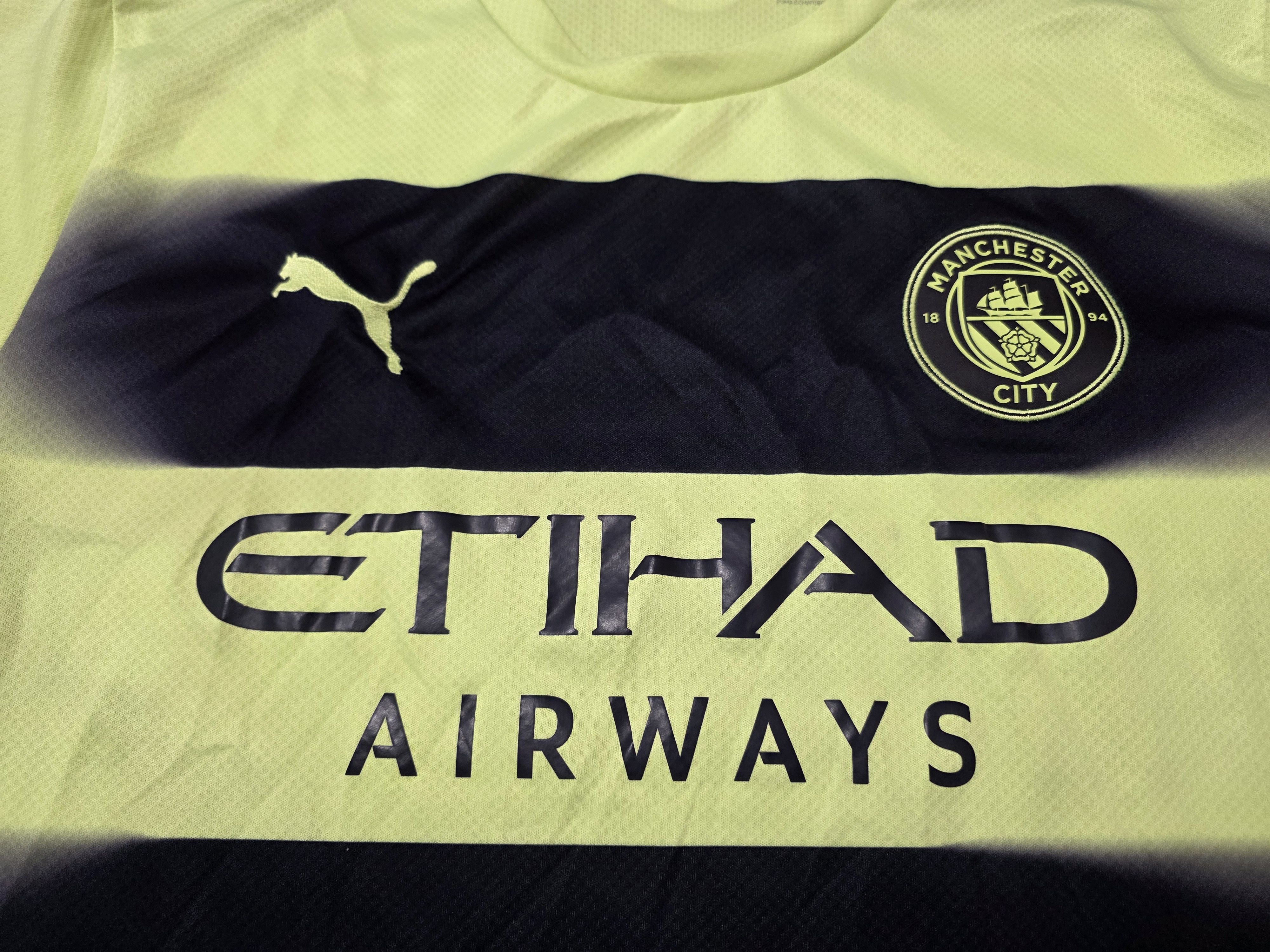 Puma MANCHESTER CITY 2022 2023 THIRD FOOTBALL SHIRT SOCCER JERSEY Size US L / EU 52-54 / 3 - 3 Thumbnail