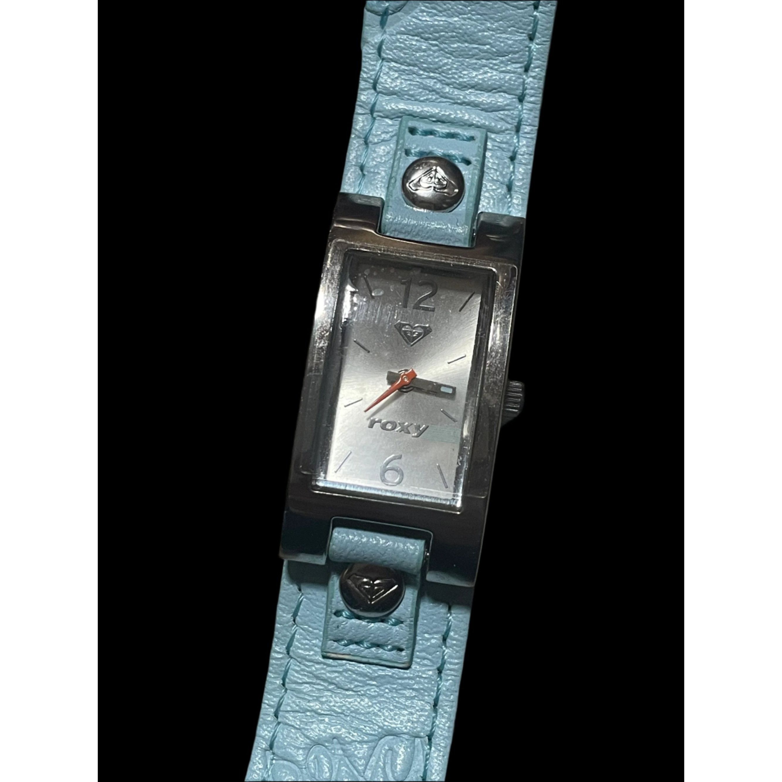 Vintage Vintage Roxy Blue Genuine Leather Band Chic Ladies Watch Size ONE SIZE - 2 Thumbnail