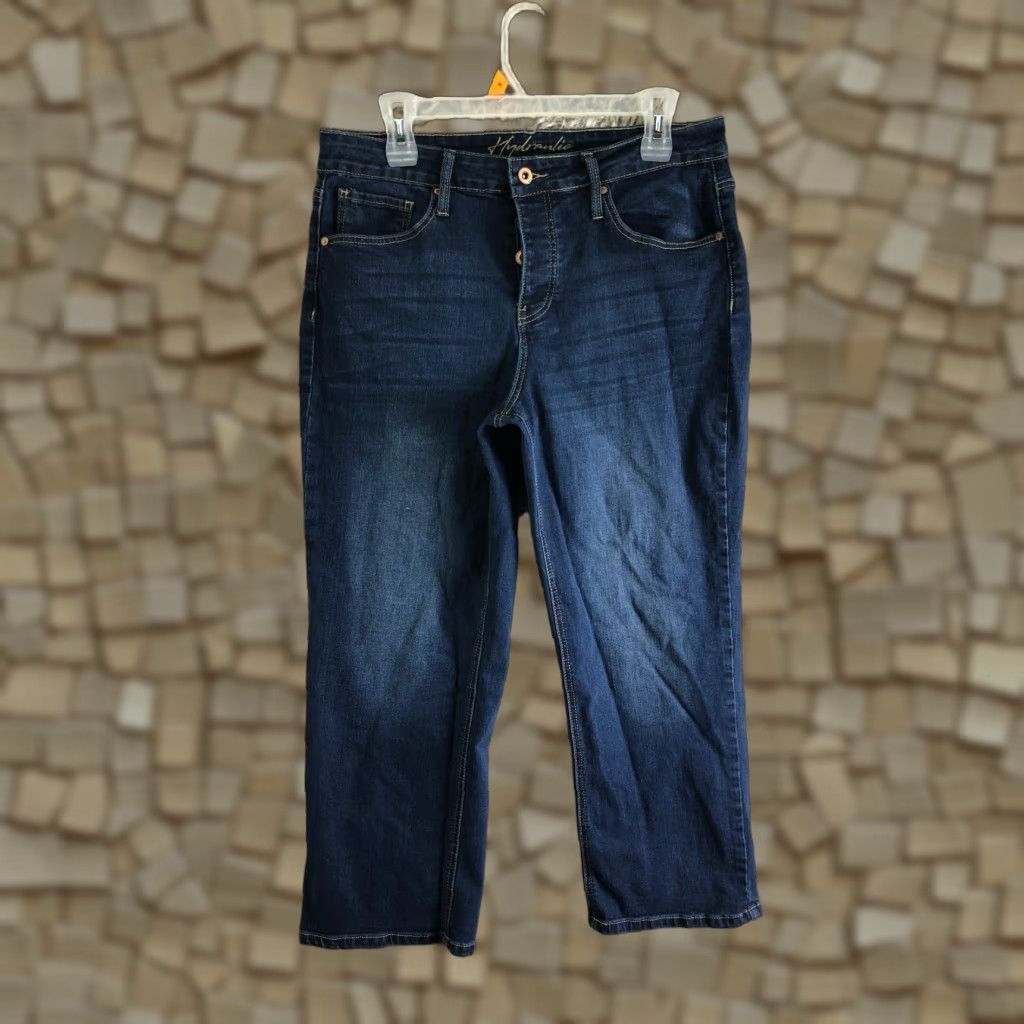 Vintage Hydraulic Murray High Rise Womens Size 12 Crop Medium Wash Blue Denim Jeans Size 34" / US 12 / IT 48 - 1 Thumbnail