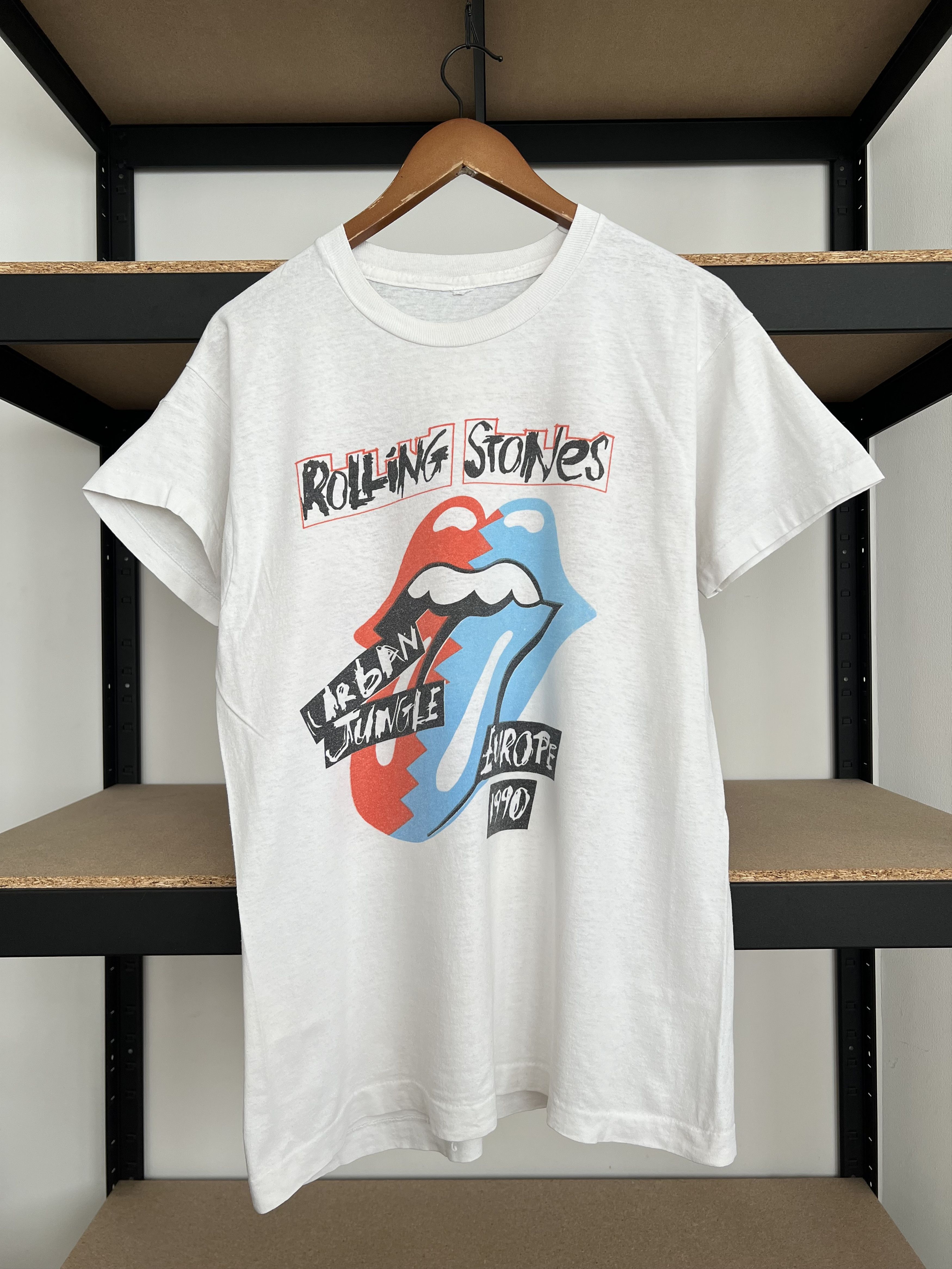 Band Tees Vintage 1990 The Rolling Stones Urban Jungle White T-shirt Size US M / EU 48-50 / 2 - 1 Thumbnail