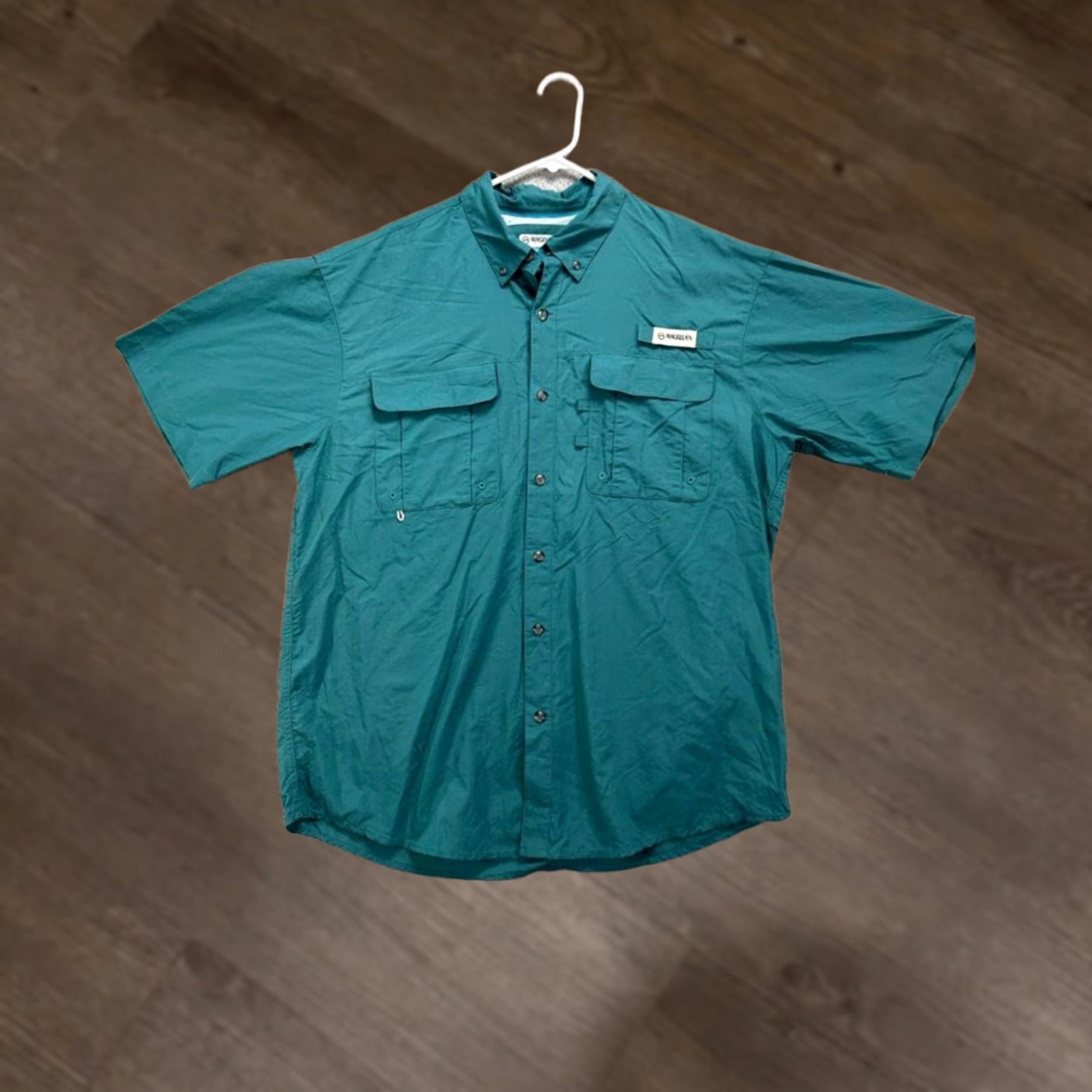 Vintage Magellan Shirt Men Large Green Nylon Moisture Wicking Vented Fishing Relaxed NEW Size US L / EU 52-54 / 3 - 1 Thumbnail
