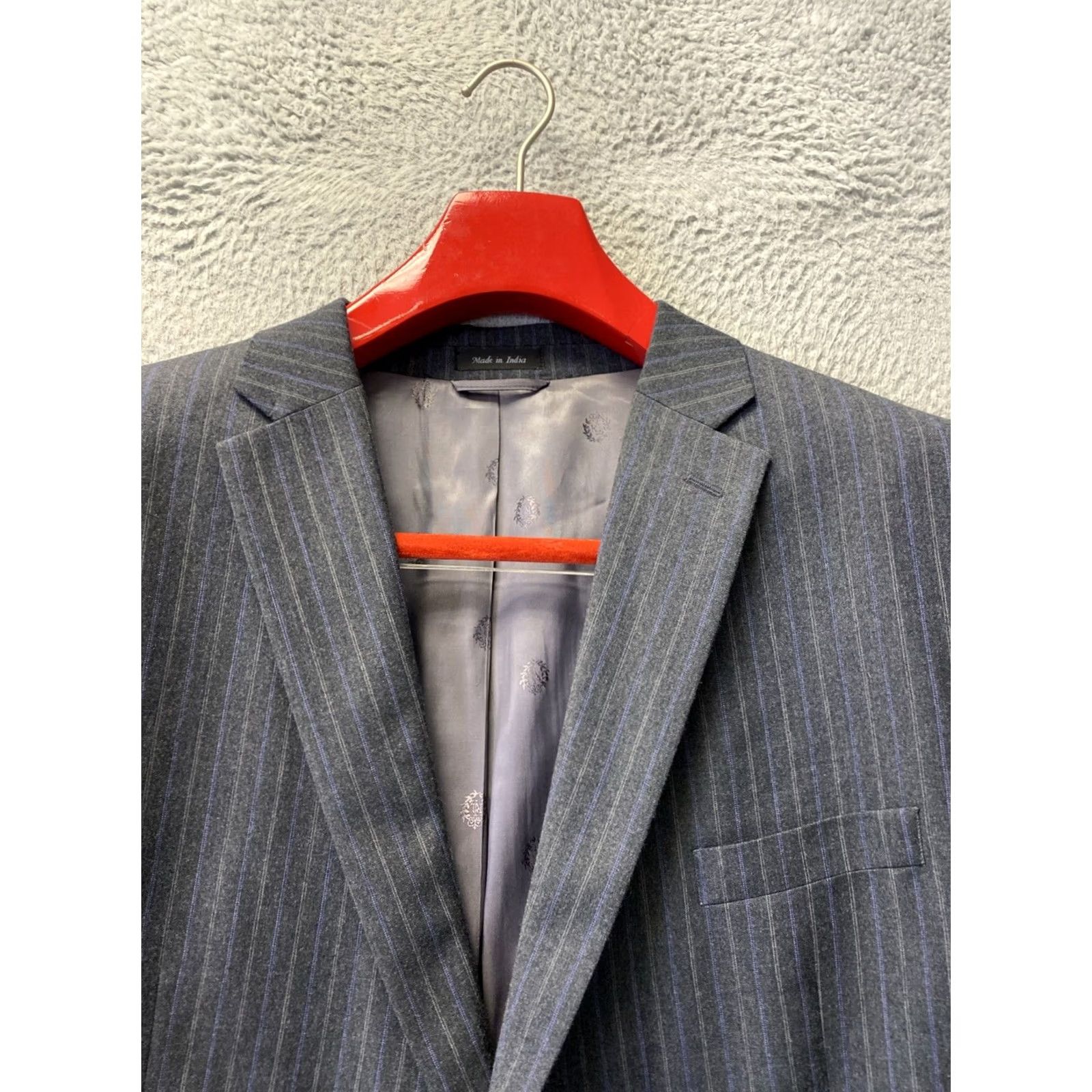 Ralph Lauren VINTAGE Lauren Ralph Lauren Blazer Jacket Men’s 52R Gray Wool Inner Pockets 0695 Size 52R - 3 Thumbnail