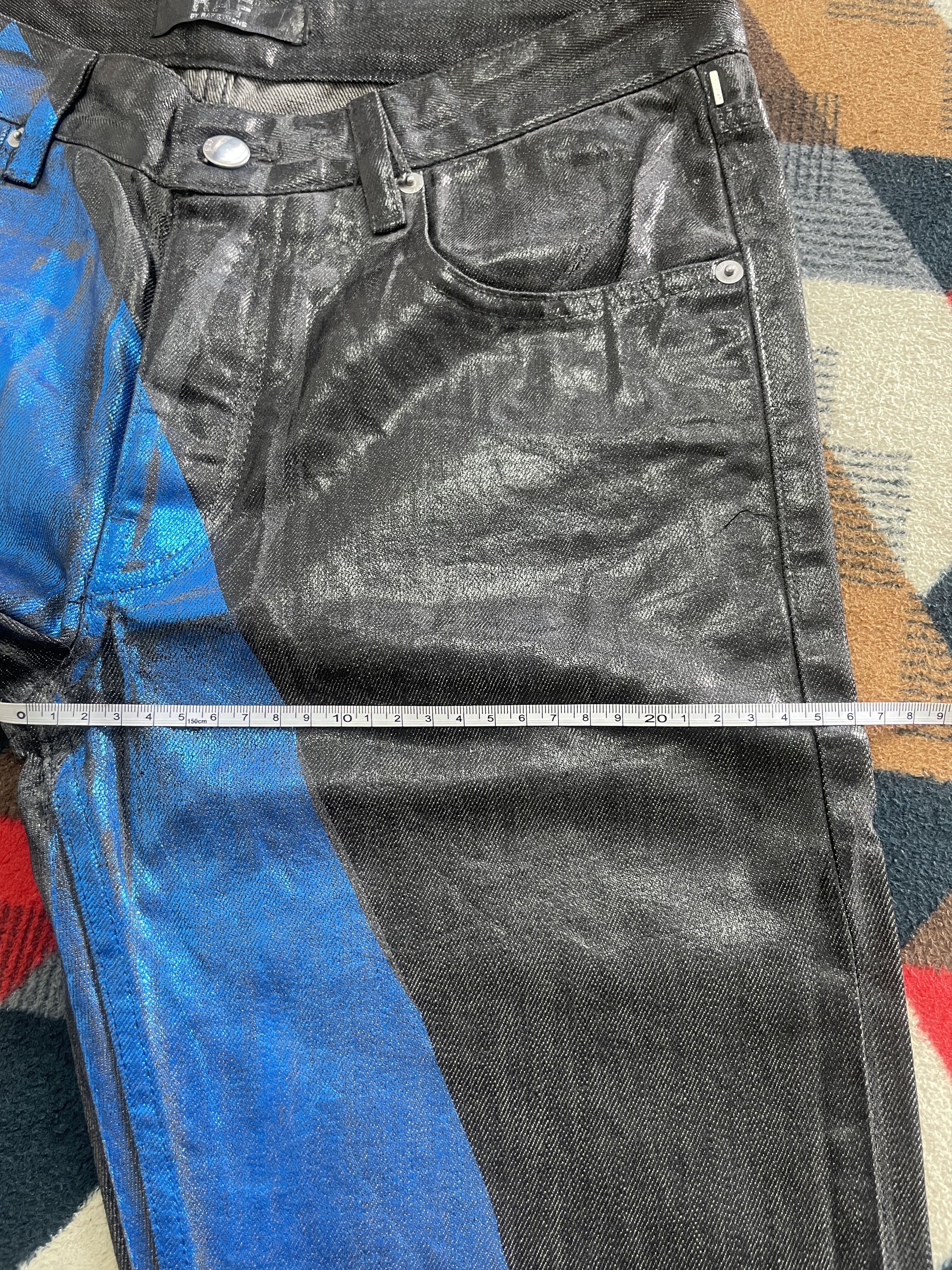 Raf Simons Raf Simons Waxed Coated Blue Painted Denim Size US 32 / EU 48 - 18 Thumbnail