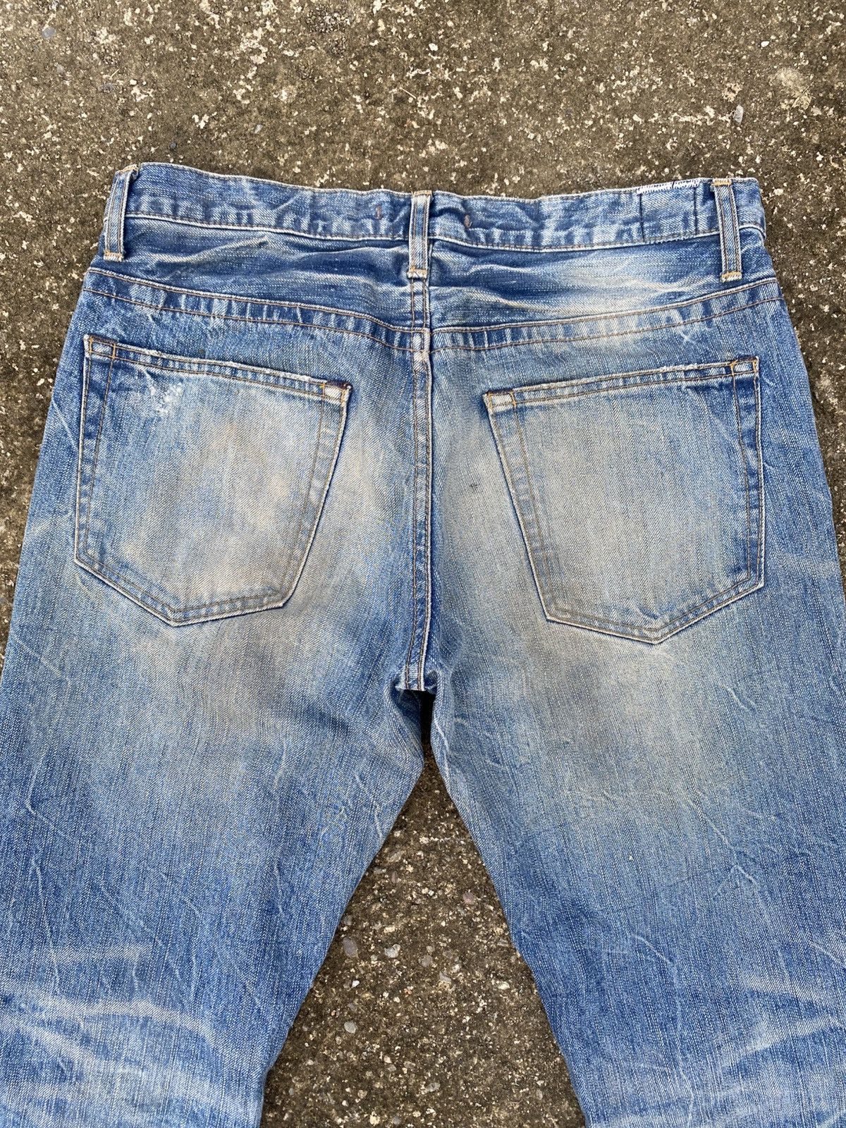 Japanese Brand BLUEWAY Crashed Buttonfly Jeans Size US 30 / EU 46 - 8 Thumbnail