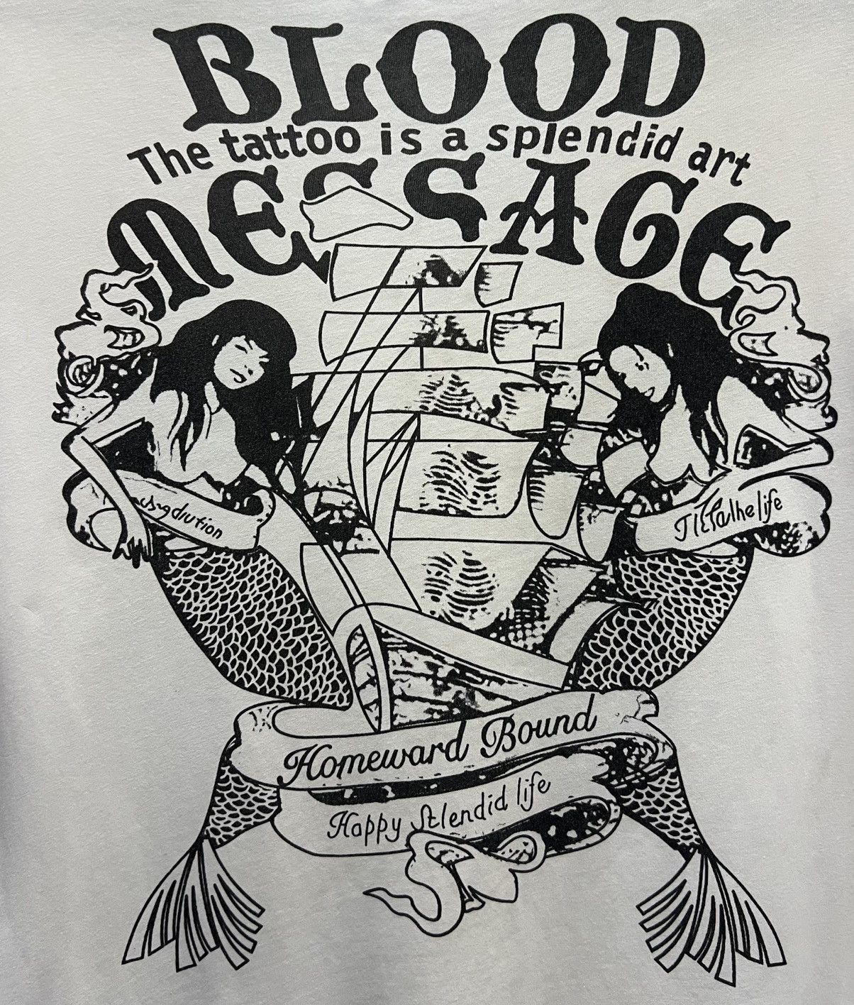Vintage VINTAGE BLOOD MESSAGE THE TATTOO IS A SPLENDID ART SHIRT Size US XL / EU 56 / 4 - 3 Thumbnail