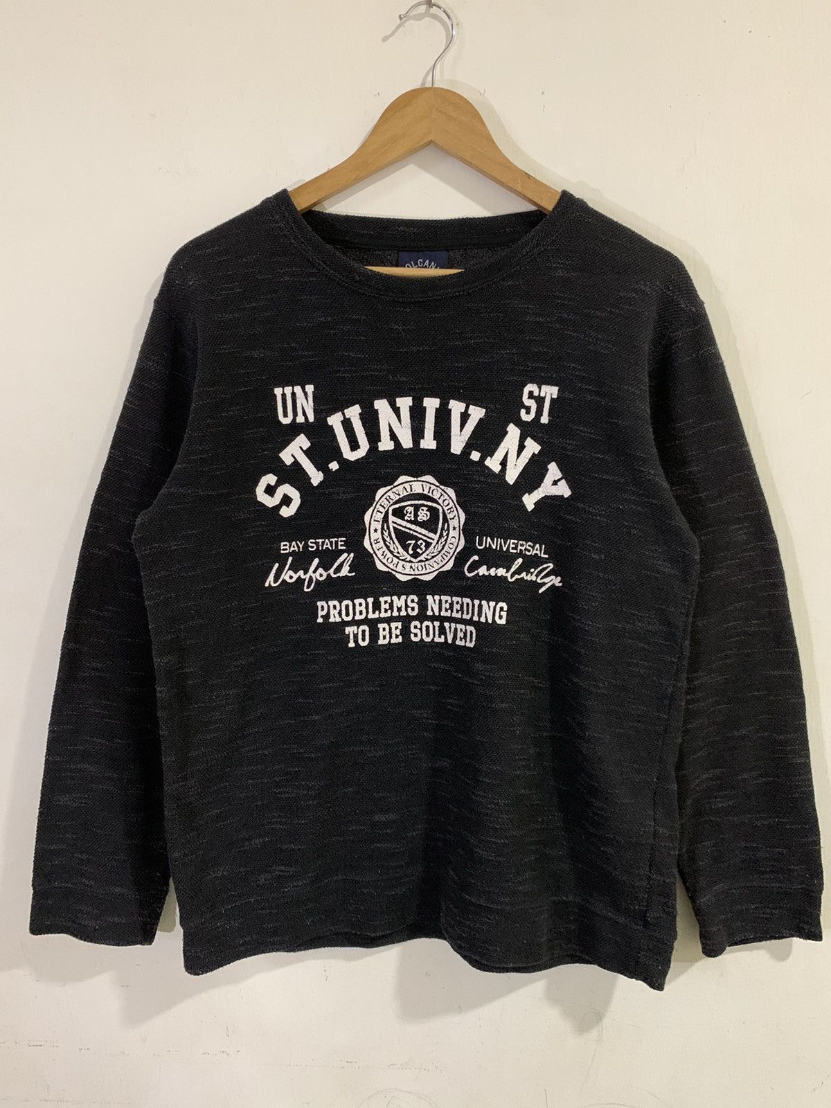 Japanese Brand Volcanic St. Univ. Ny Sweatshirt Size US L / EU 52-54 / 3 - 1 Thumbnail