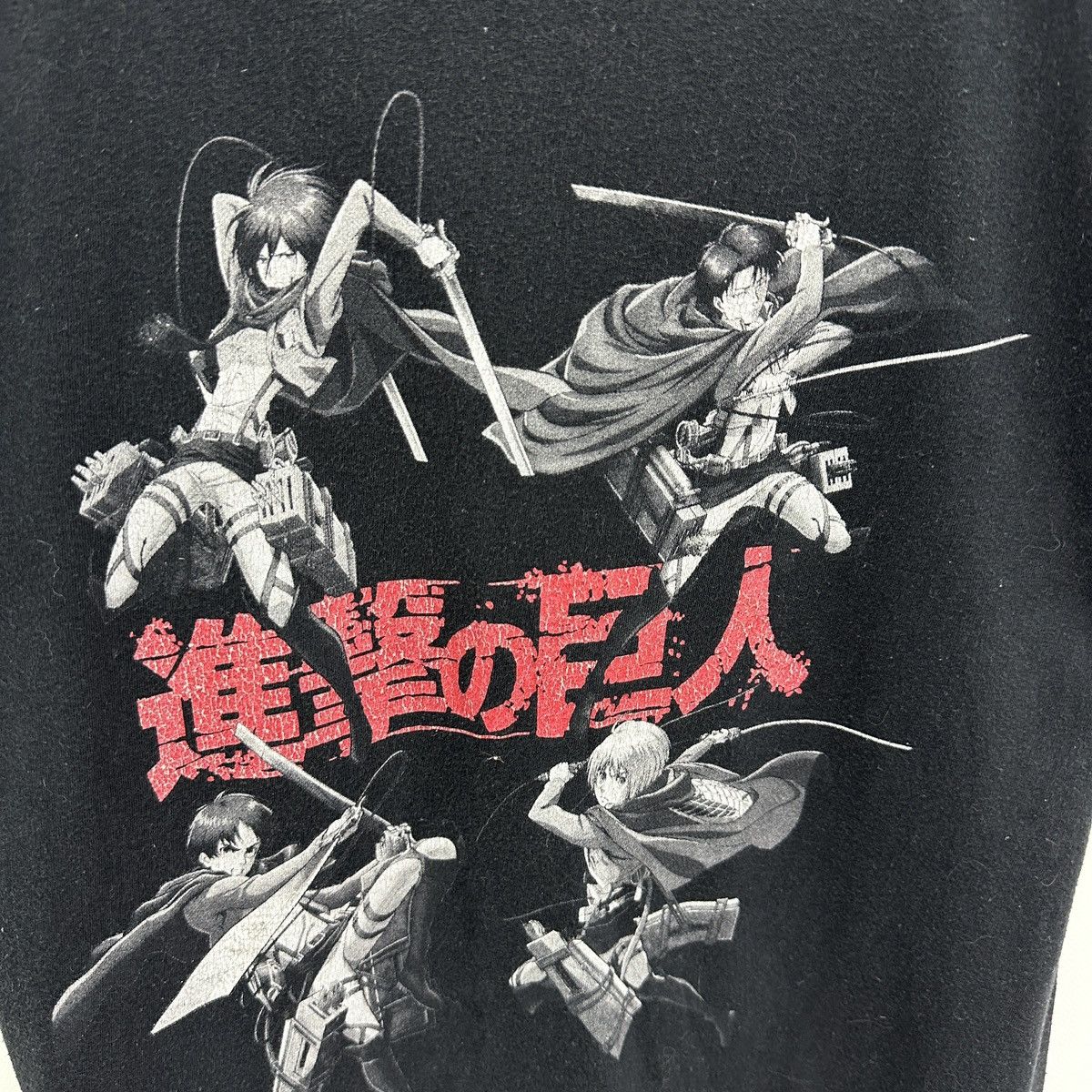 Anime Attack on Titan Season 1 promo tee Mikasa Levi Akkerman y2k Size US M / EU 48-50 / 2 - 4 Thumbnail