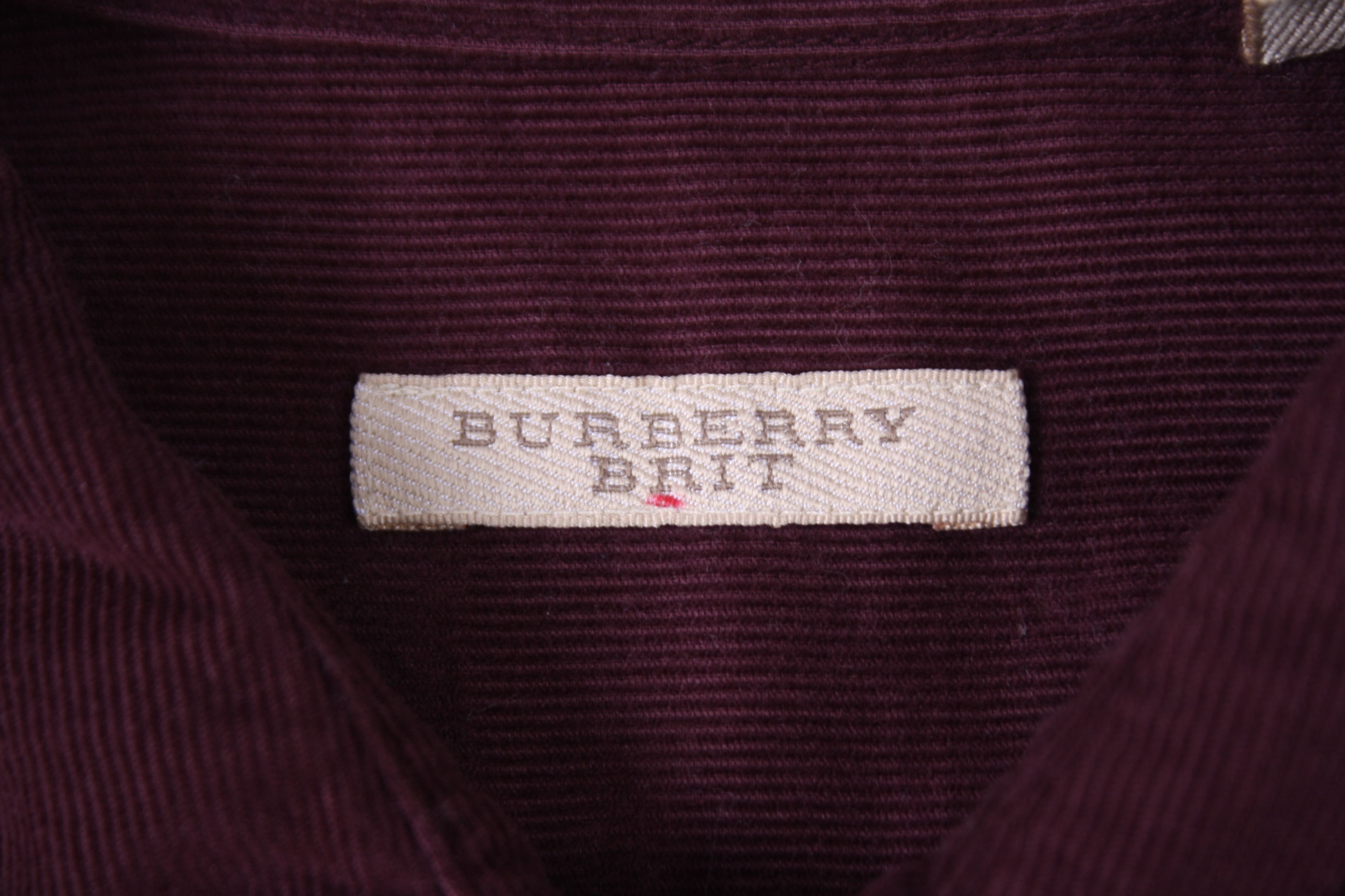 Burberry Burberry Brit Corduroy Button Up Shirt Long Sleeve Size US L / EU 52-54 / 3 - 5 Thumbnail