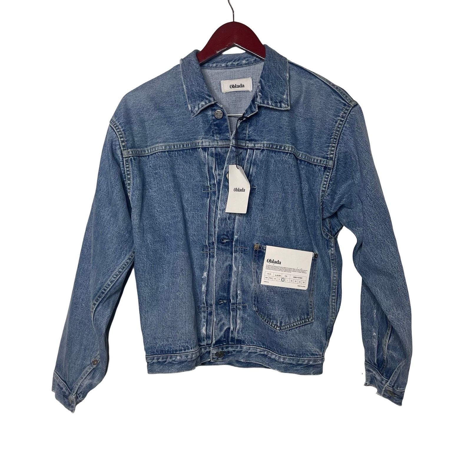 Other New Oblada Japanese Denim Jacket in Vintage Blue Unisex Sz M Size US M / EU 48-50 / 2 - 1 Thumbnail
