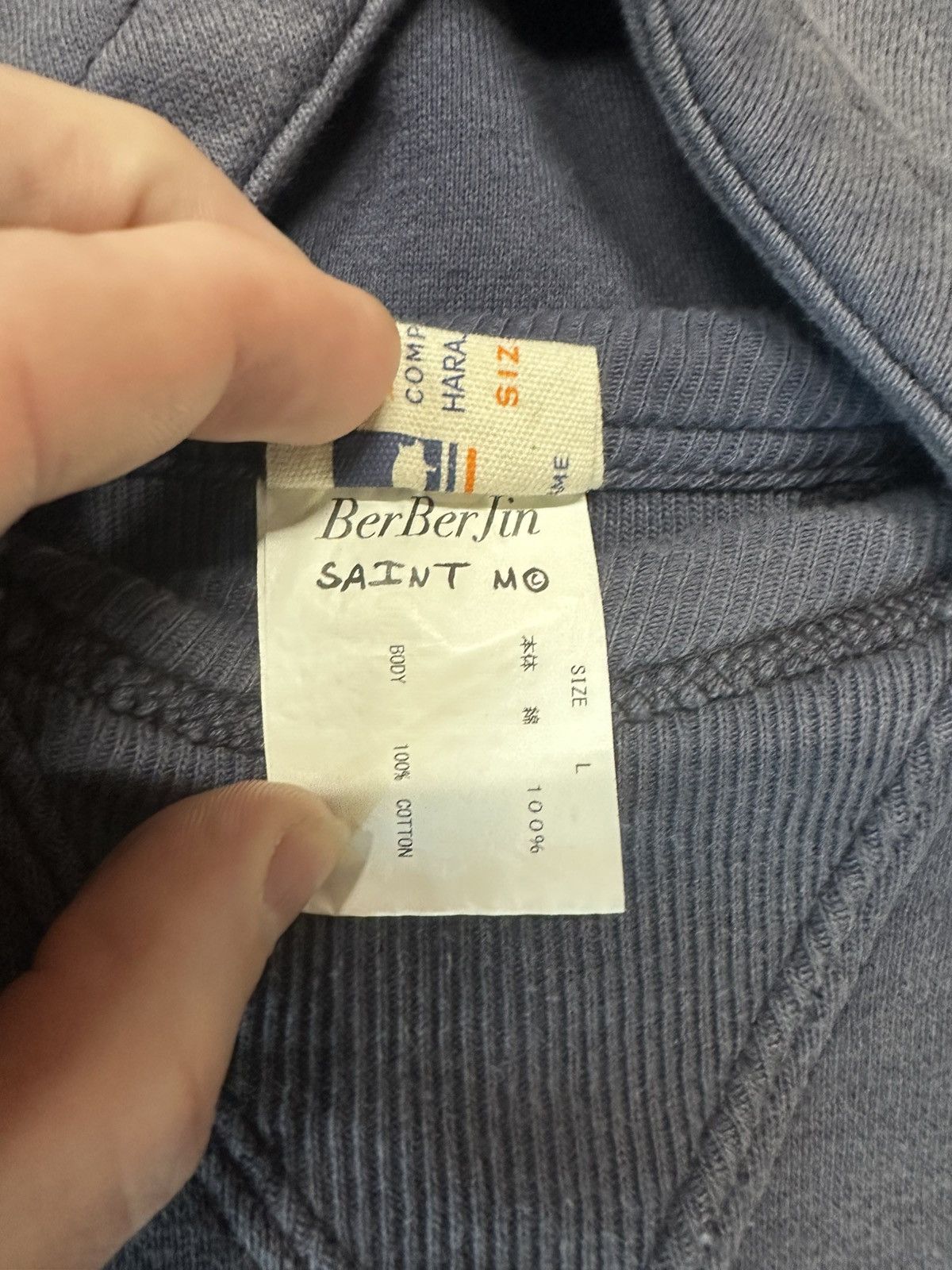 Saint Michael Saint michael x berberJin M13 sweatshirt faded navy Size US L / EU 52-54 / 3 - 4 Thumbnail