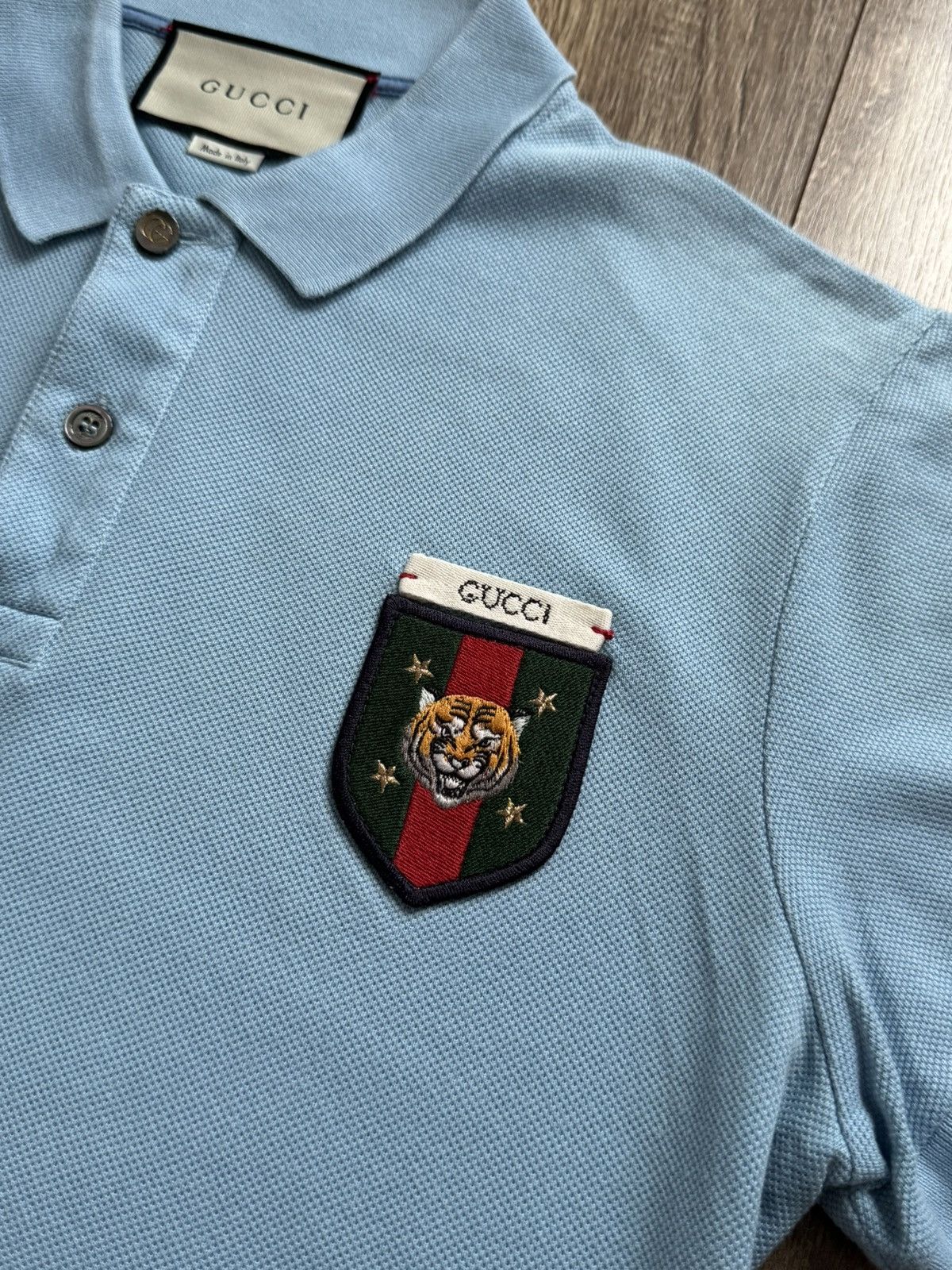 Gucci Guccu Tiger Logo Polo Size US M / EU 48-50 / 2 - 2 Thumbnail