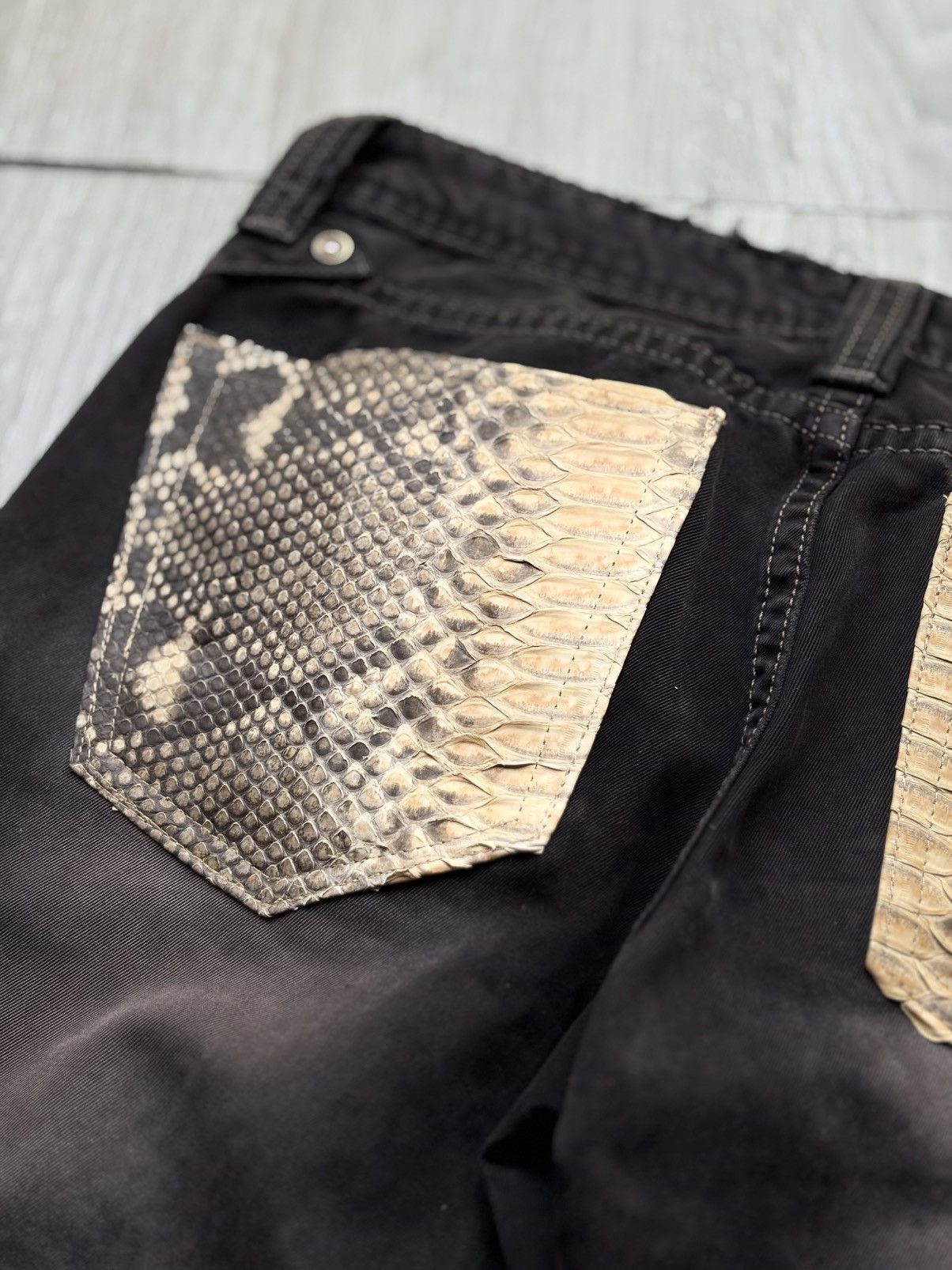 Japanese Brand KASIL phyton lace up flare pants Size US 26 / EU 42 - 6 Thumbnail