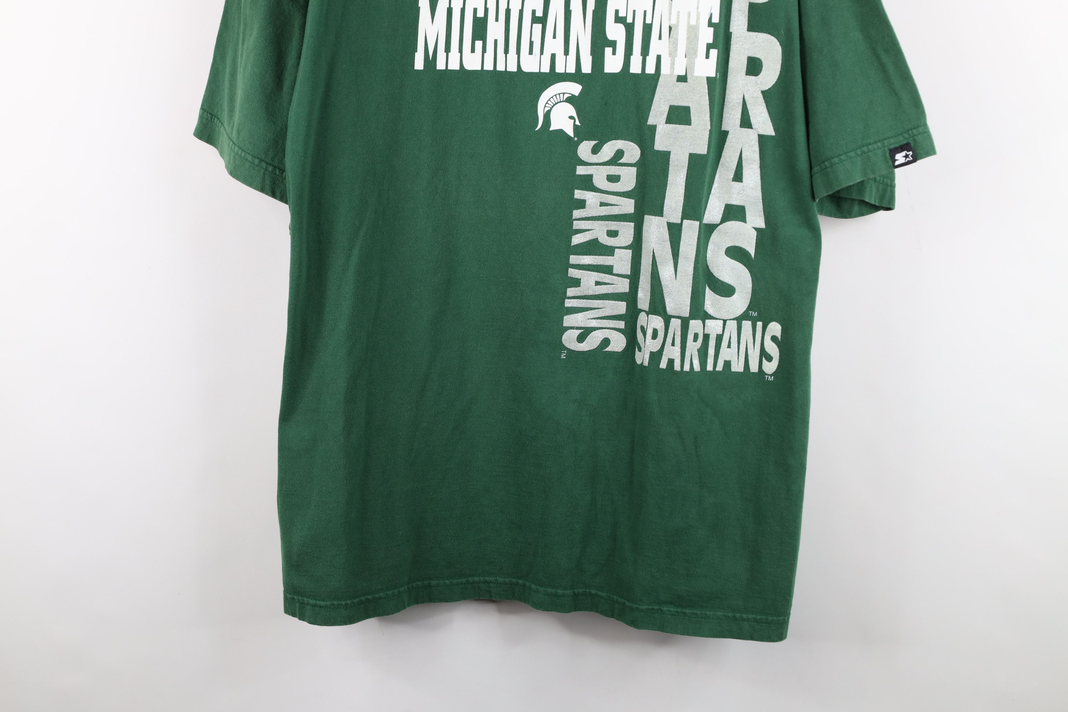 Starter Vintage 90s Starter Michigan State University Baggy T-Shirt Size US XL / EU 56 / 4 - 3 Thumbnail