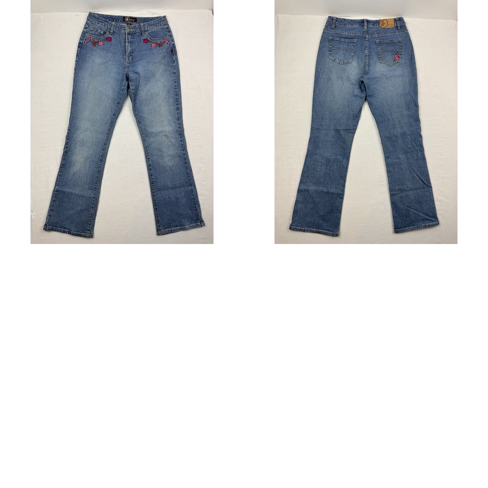 Vintage VINTAGE Rafaella Jeans Bootcut Womens 6P Hipster Flower 90s Y2K Nature Floral Blue Size 28" / US 6 / IT 42 - 10 Thumbnail