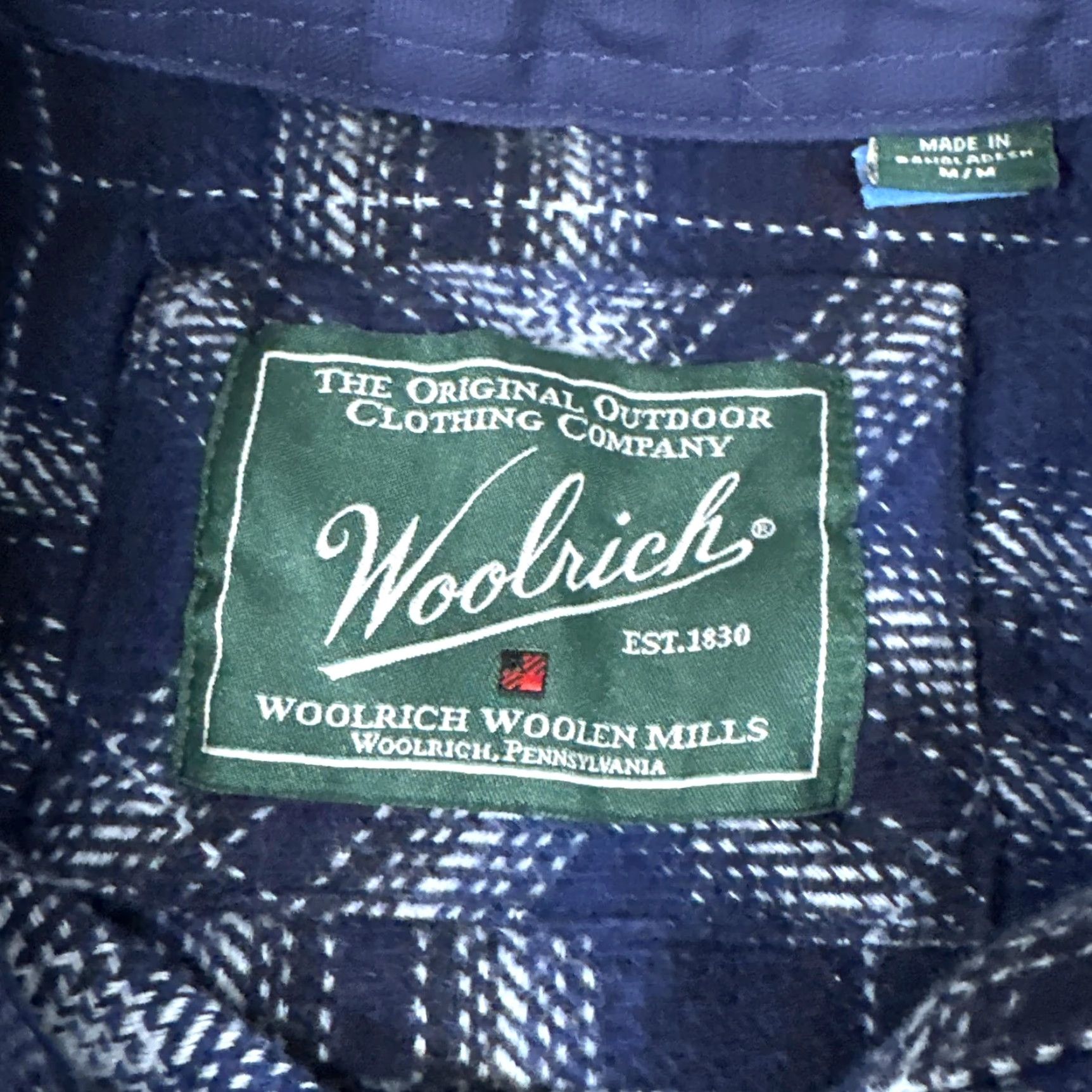 Vintage Woolrich Shirt Mens Medium Blue Plaid Flannel Shacket Button Front Lined Outdoor Size US M / EU 48-50 / 2 - 3 Thumbnail