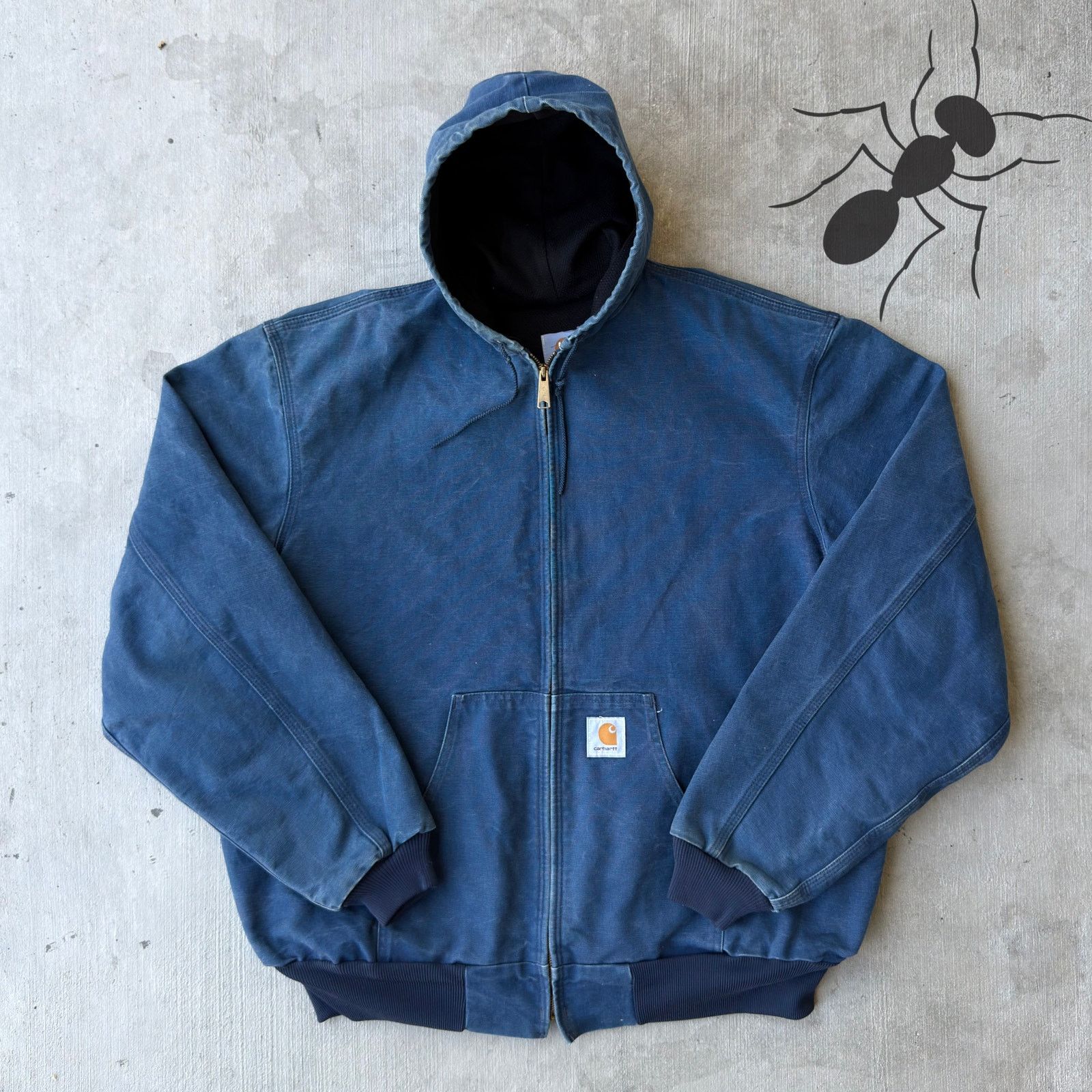 Carhartt × Vintage Carhartt J03 NVY Blue hooded work wear jacket Size US XXL / EU 58 / 5 - 1 Thumbnail
