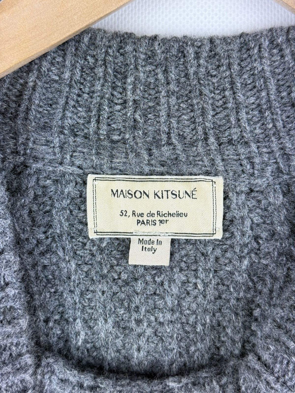 Maison Kitsune Maison Kitsune Ladies Wool Knitted Sweater Pullover Size M Size M / US 6-8 / IT 42-44 - 9 Thumbnail