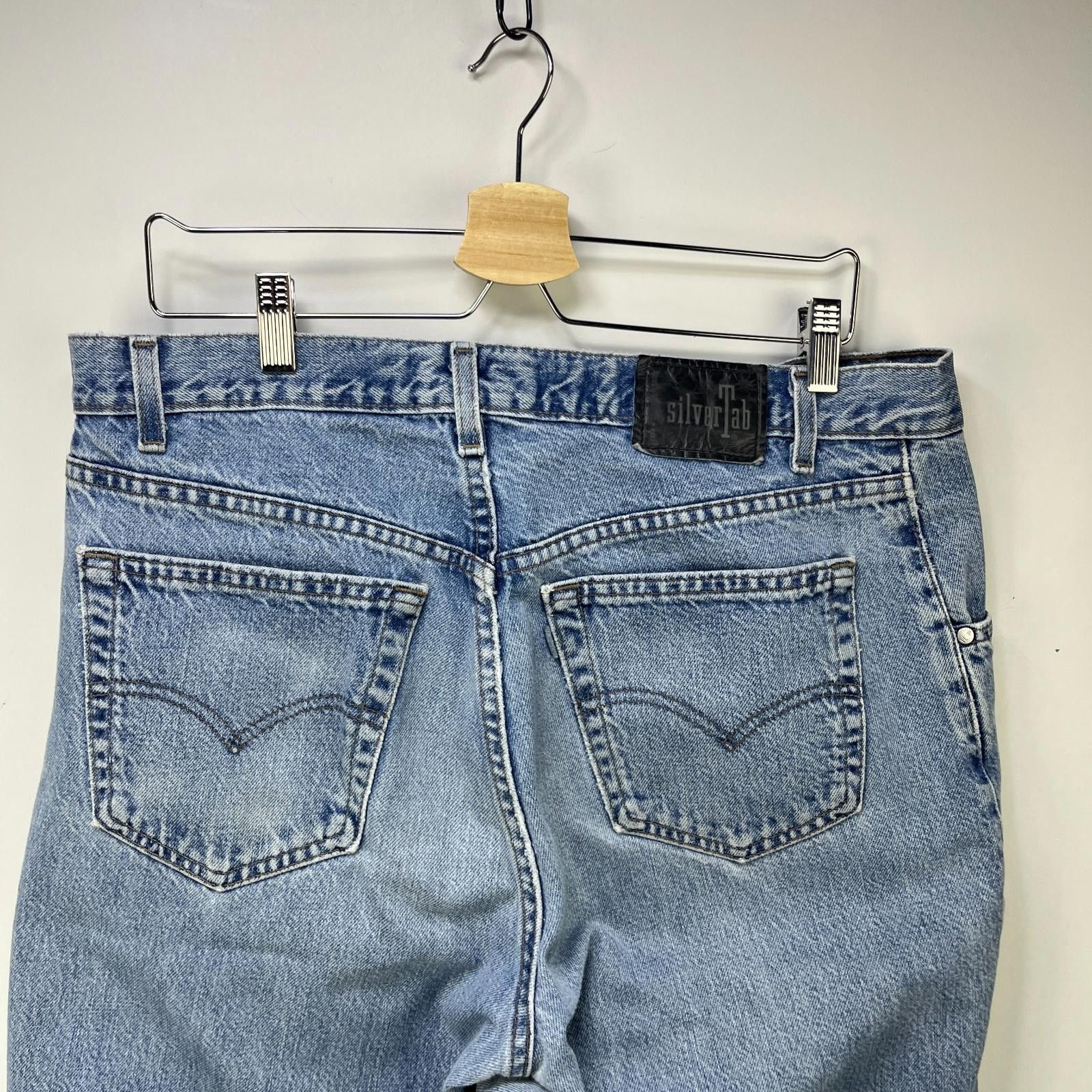 Levi's Vintage 90s Levi's Silvertab Baggy Pleated Jeans 34 x 34 Size US 34 / EU 50 - 4 Thumbnail